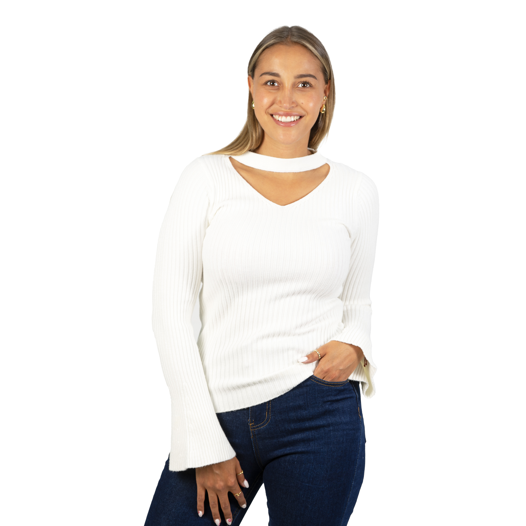 Sweater básico polera invierno colores manga acampanada 22