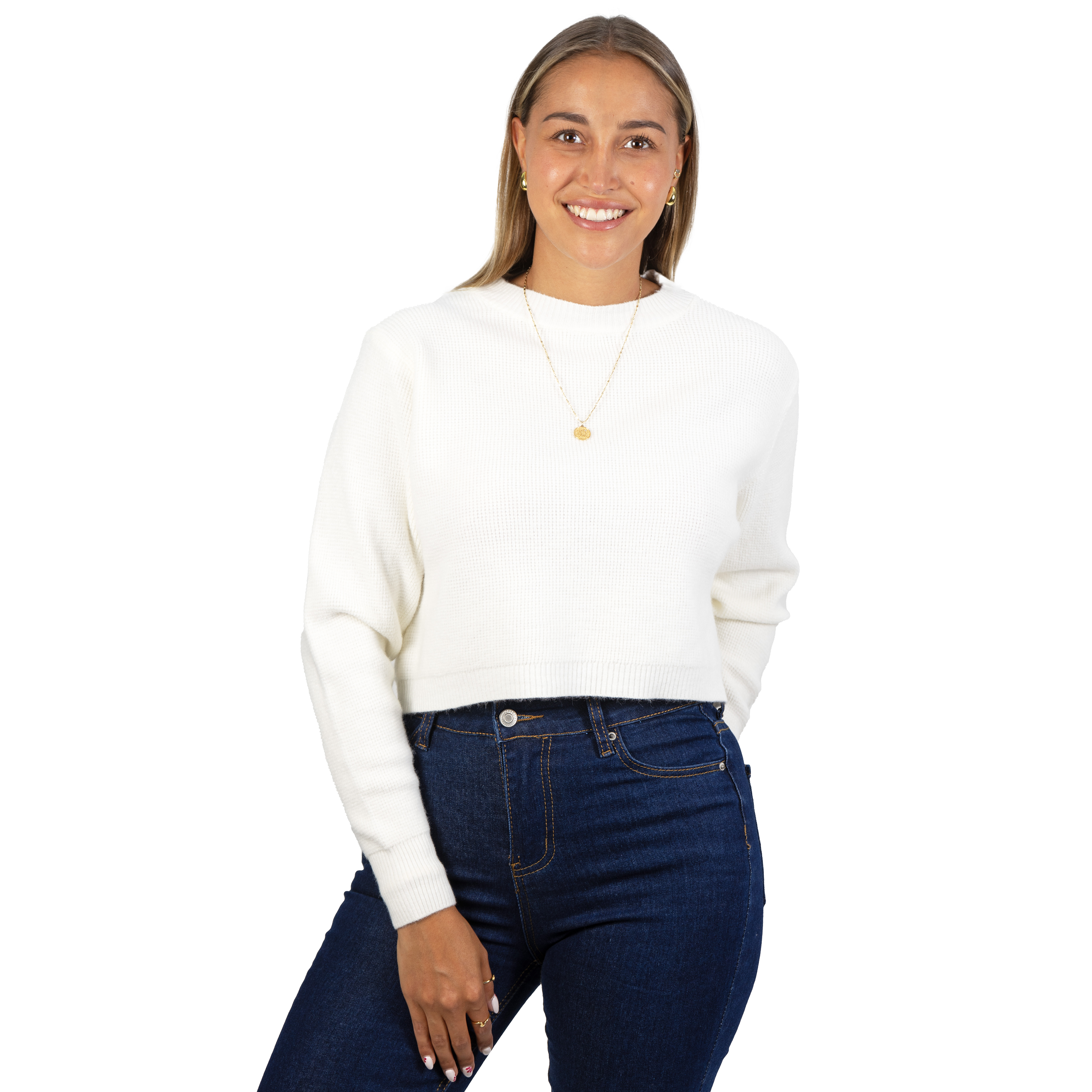 Chaleco mujer crop colores texturado Nissa 4