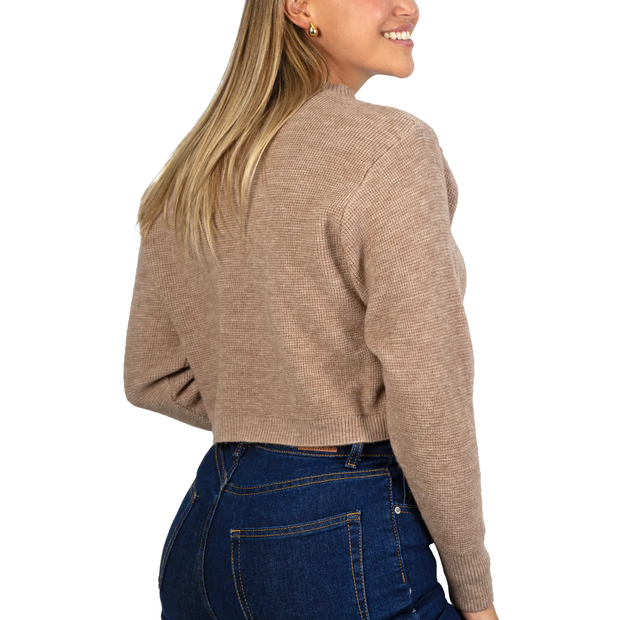 Chaleco mujer crop colores texturado Nissa 7