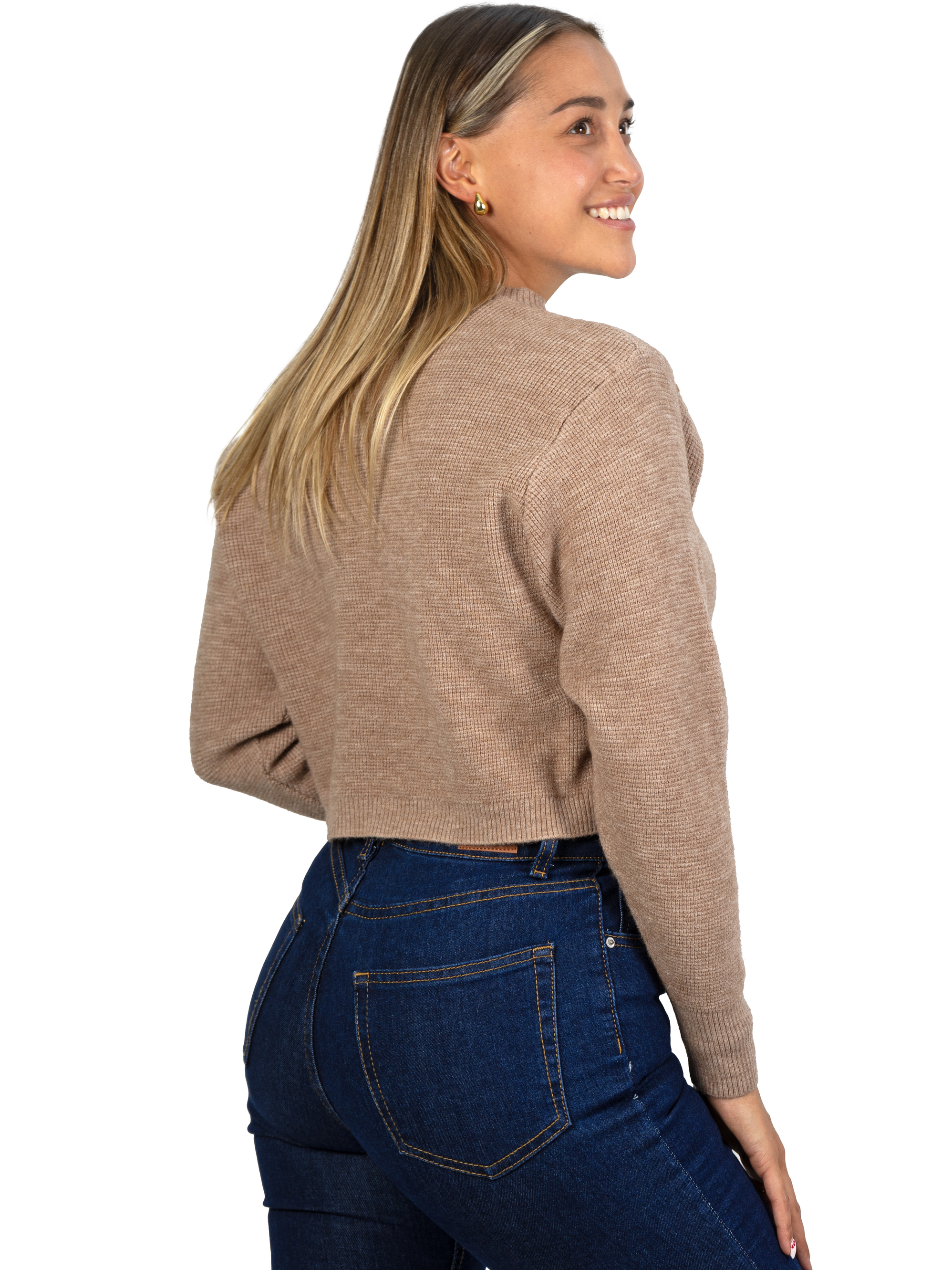 Chaleco mujer crop colores texturado Nissa 7