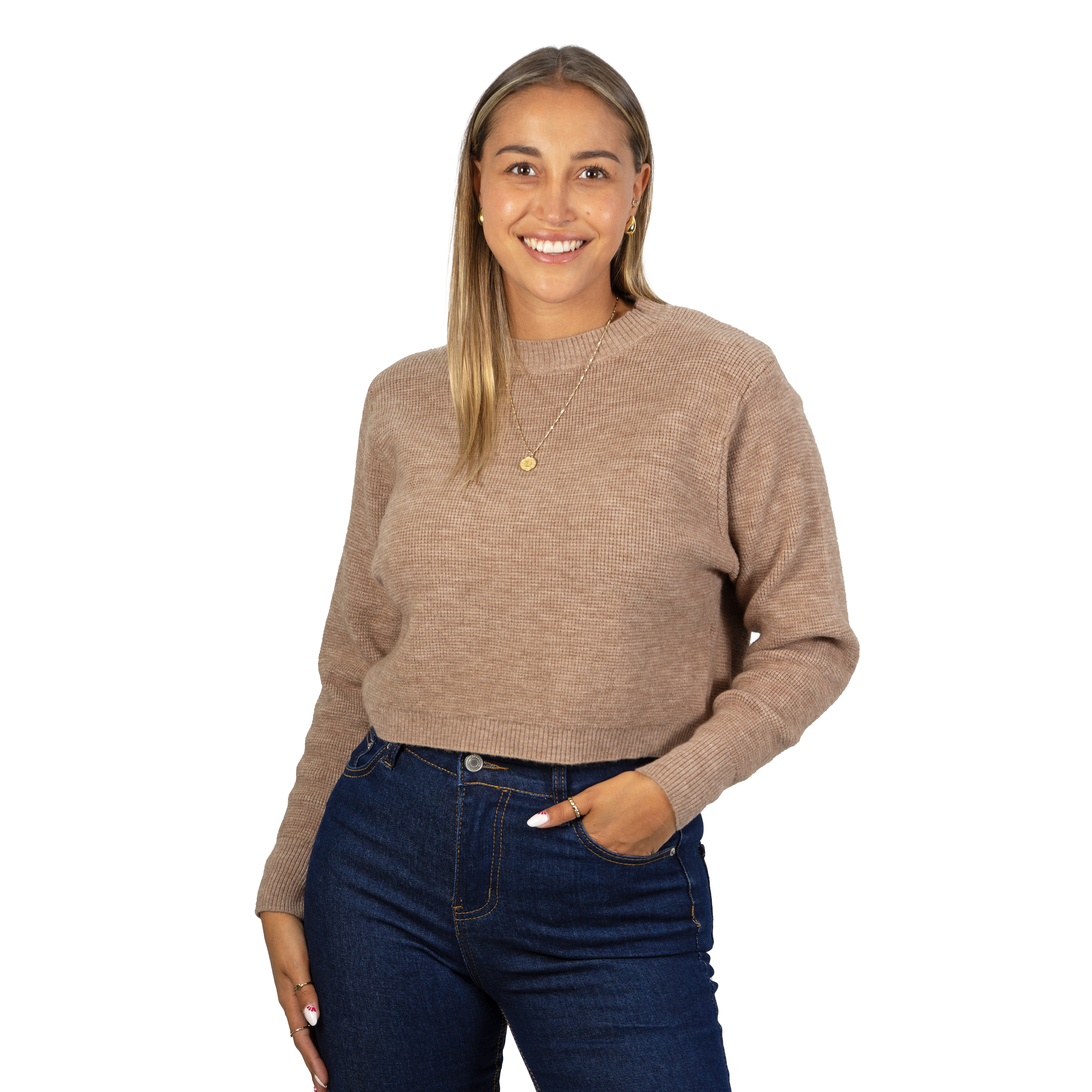 Chaleco mujer crop colores texturado Nissa 1