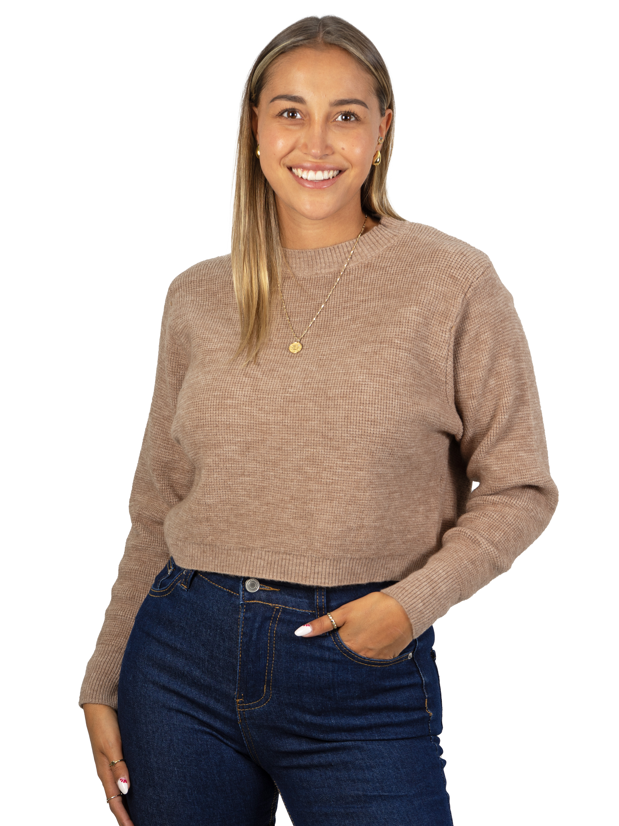 Chaleco mujer crop colores texturado Nissa 1