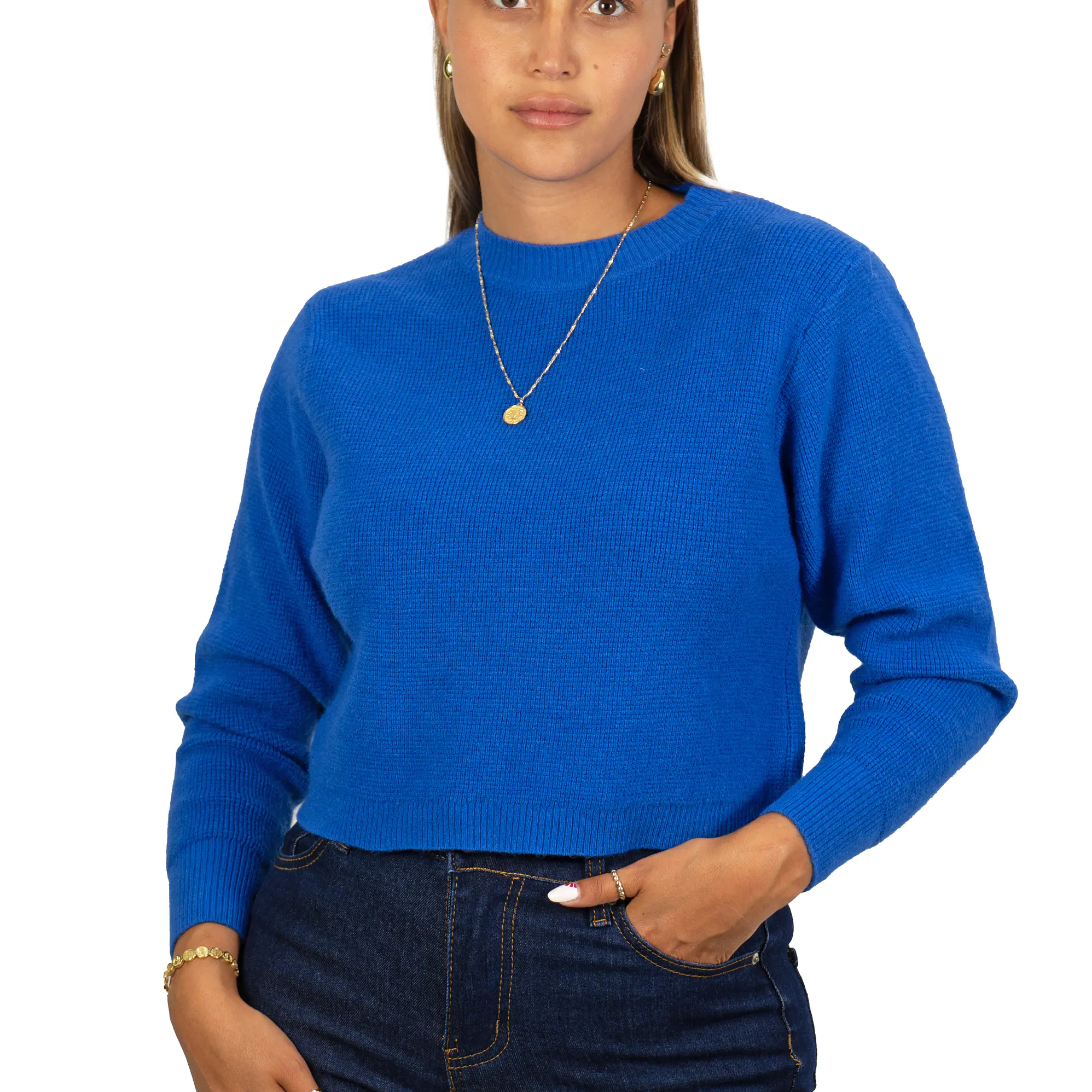 Chaleco mujer crop colores texturado Nissa 10