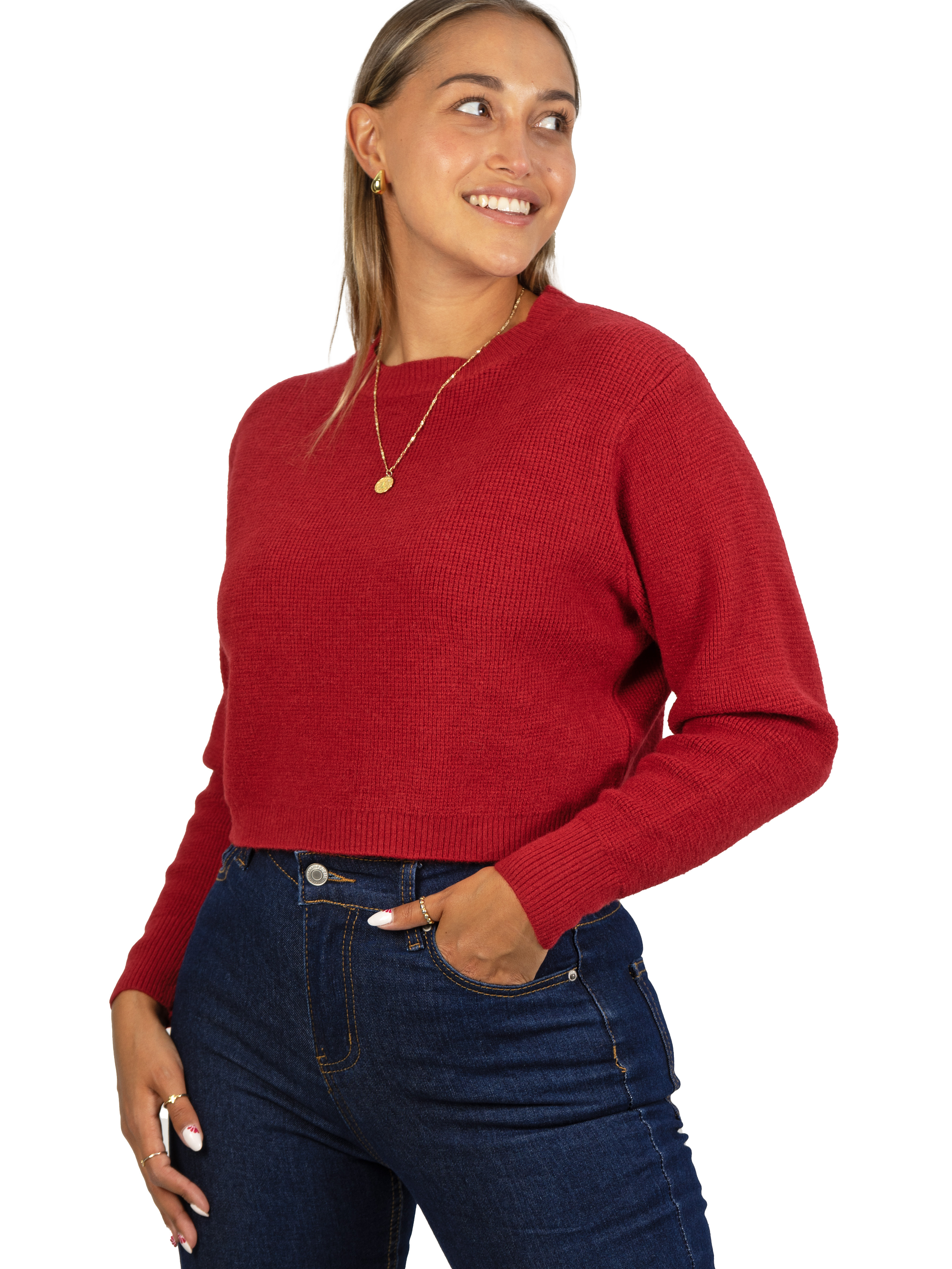 Chaleco mujer crop colores texturado Nissa 12