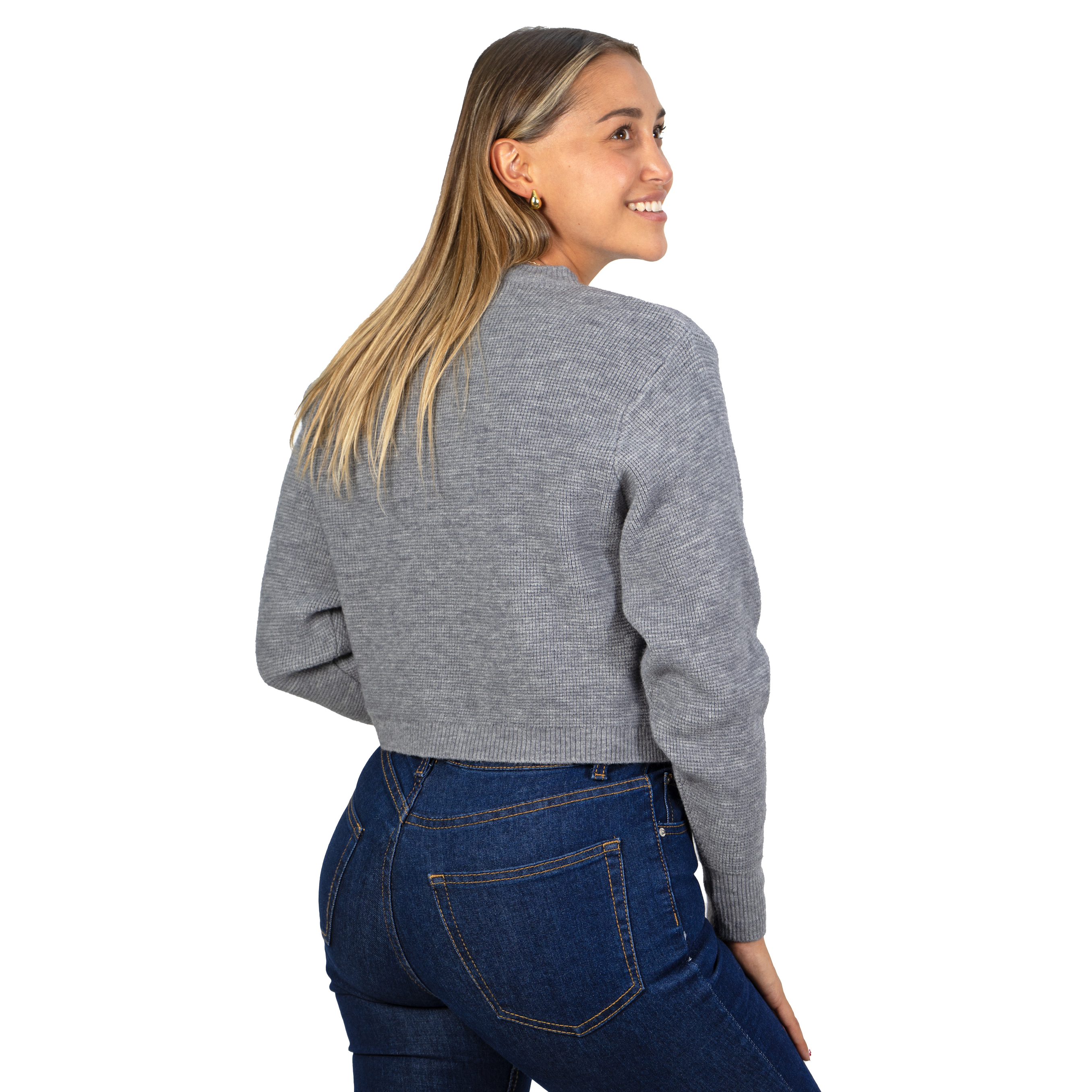 Chaleco mujer crop colores texturado Nissa 13