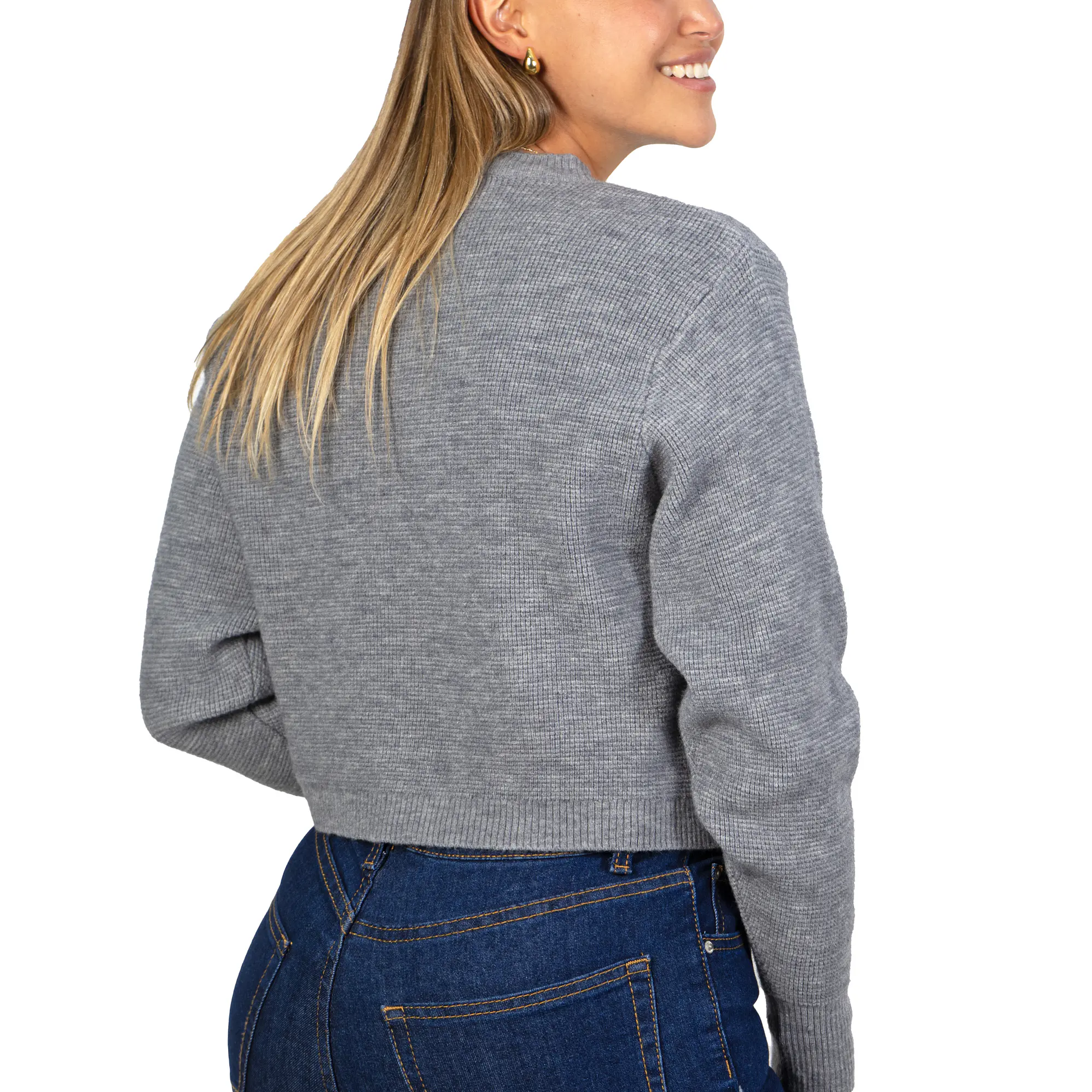 Chaleco mujer crop colores texturado Nissa 13