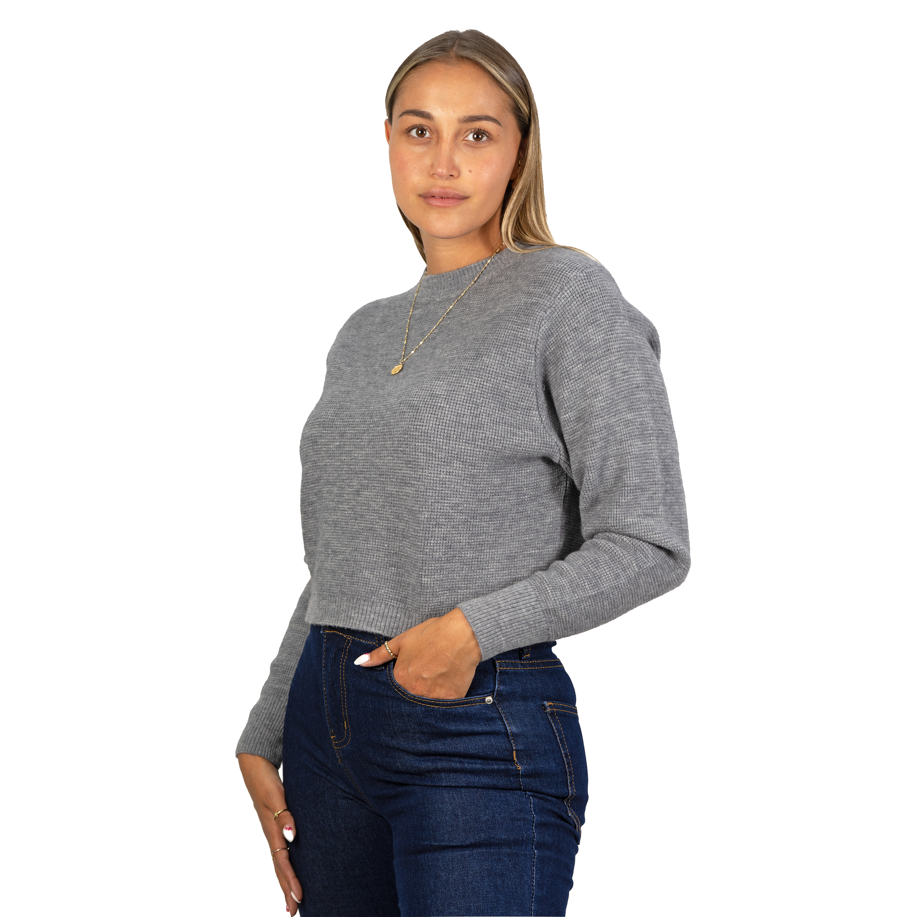 Chaleco mujer crop colores texturado Nissa 14