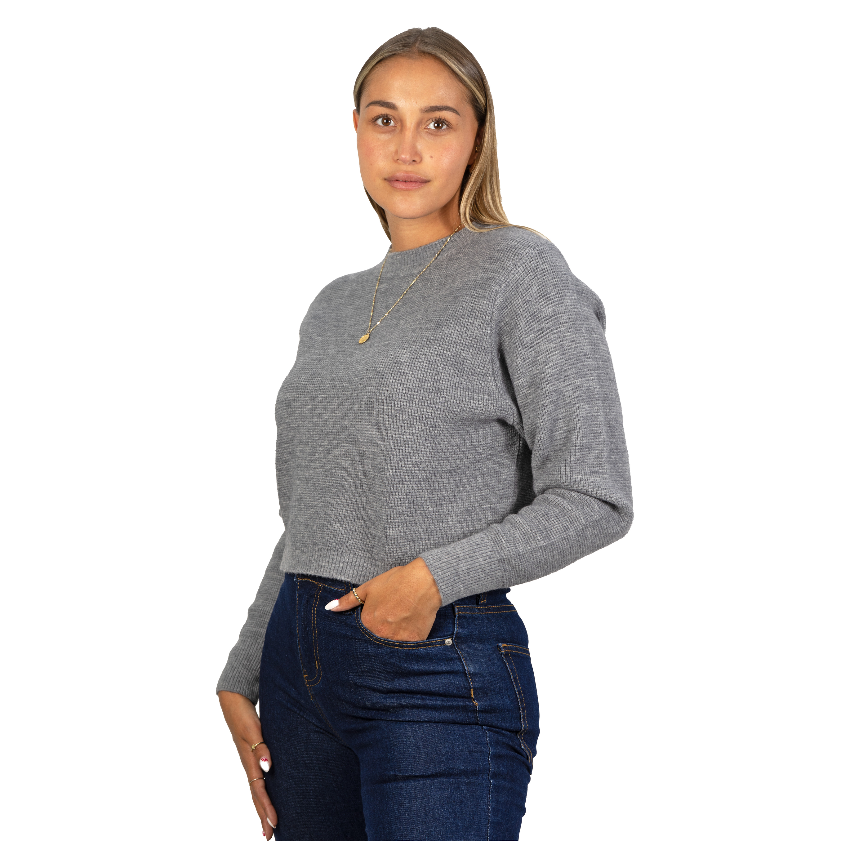 Chaleco mujer crop colores texturado Nissa 14