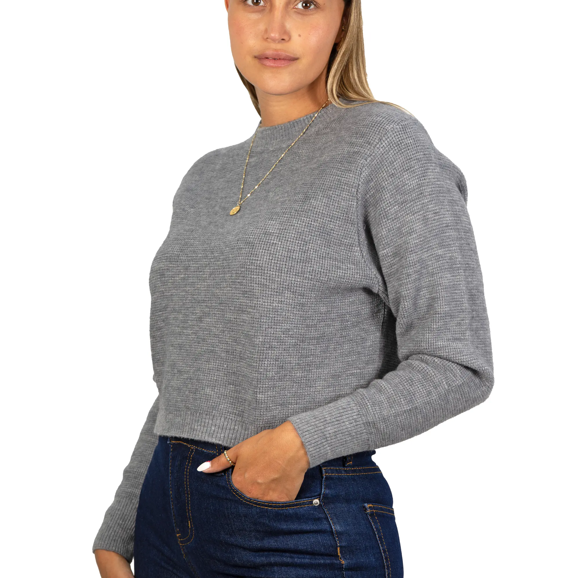 Chaleco mujer crop colores texturado Nissa 14