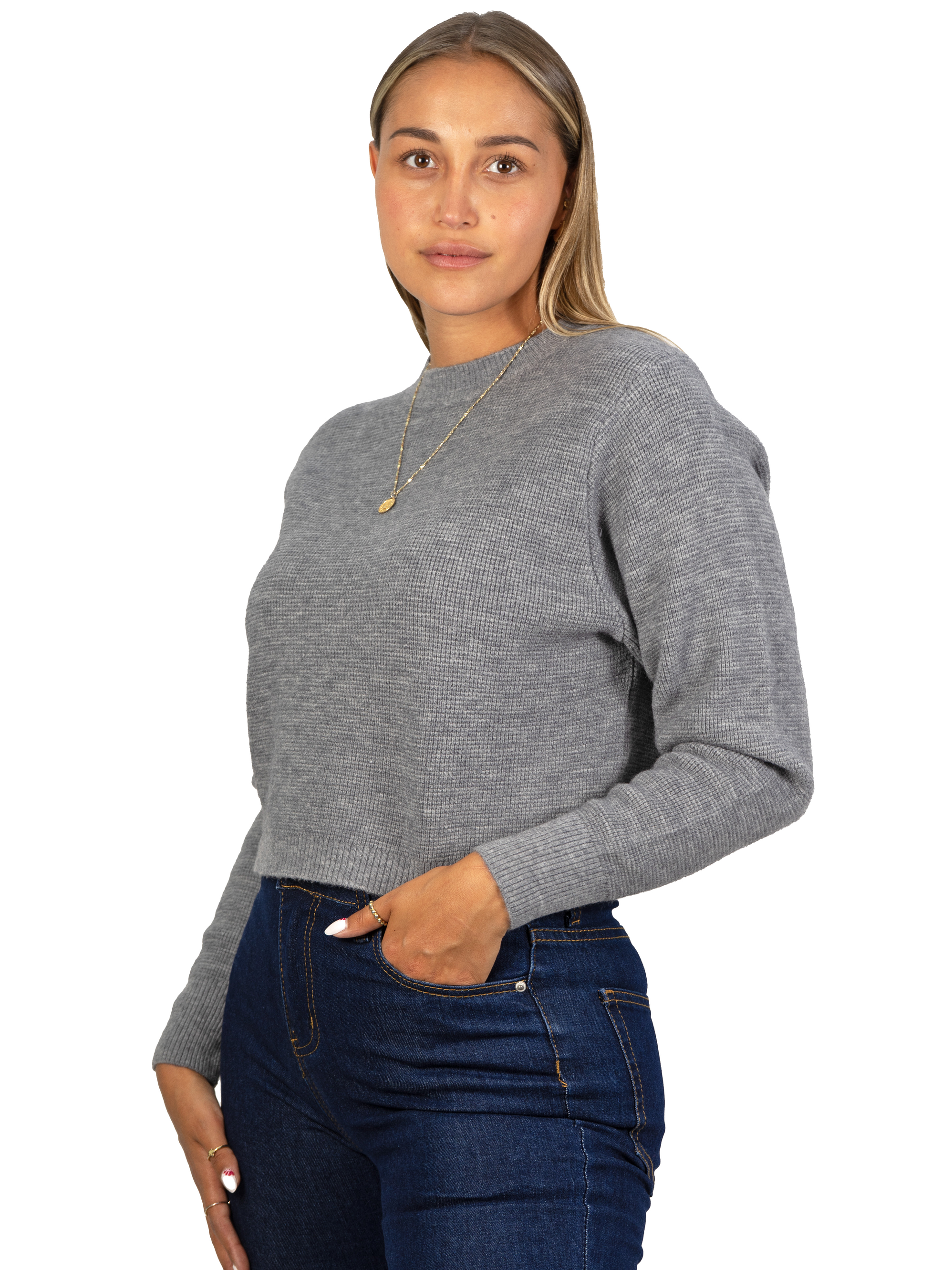 Chaleco mujer crop colores texturado Nissa 14