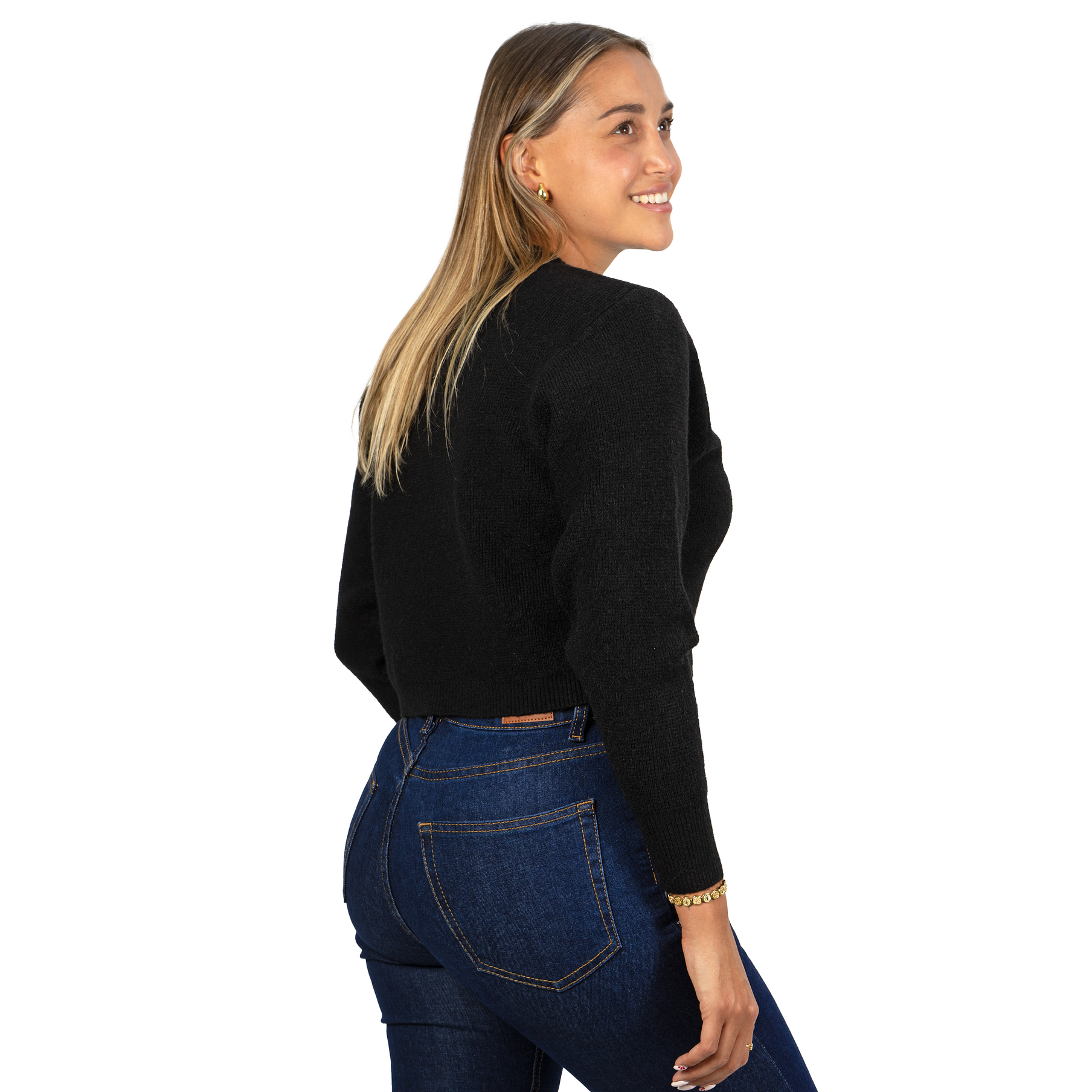 Chaleco mujer crop colores texturado Nissa 15