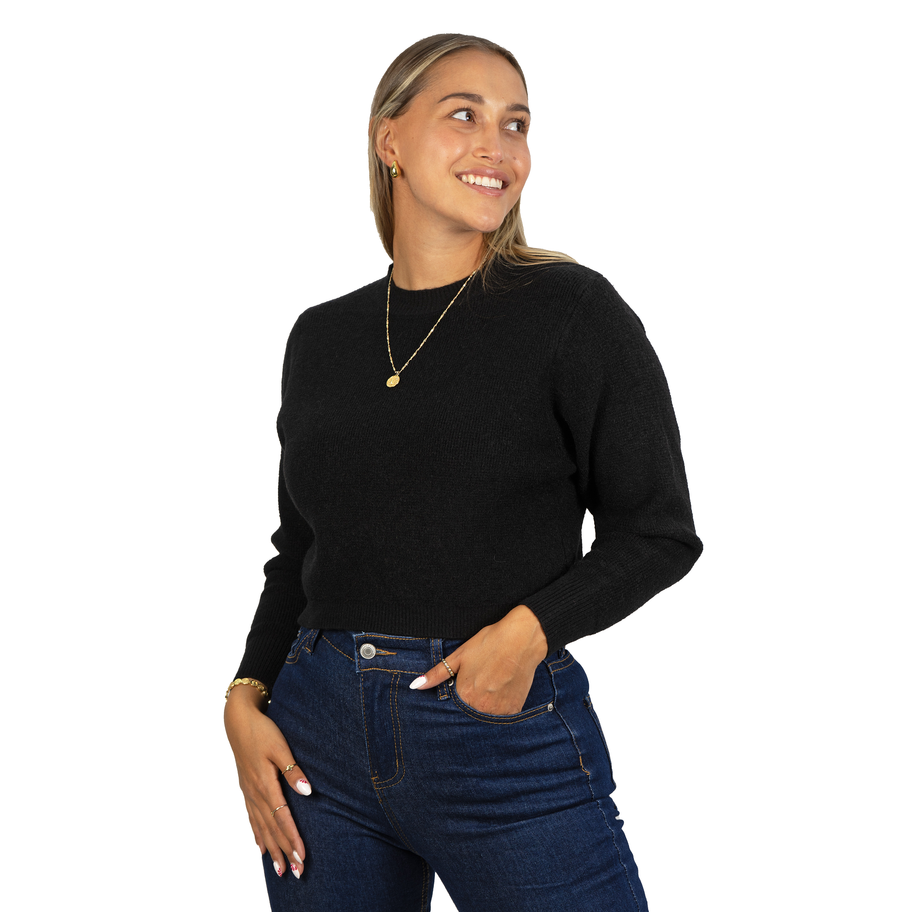 Chaleco mujer crop colores texturado Nissa 16