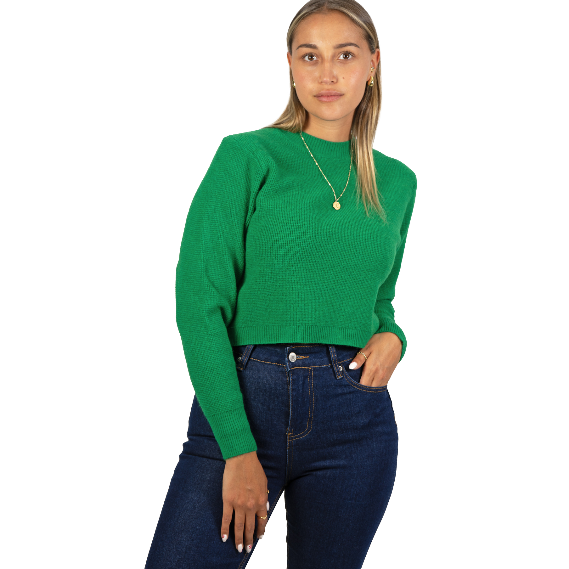 Chaleco mujer crop colores texturado Nissa 18
