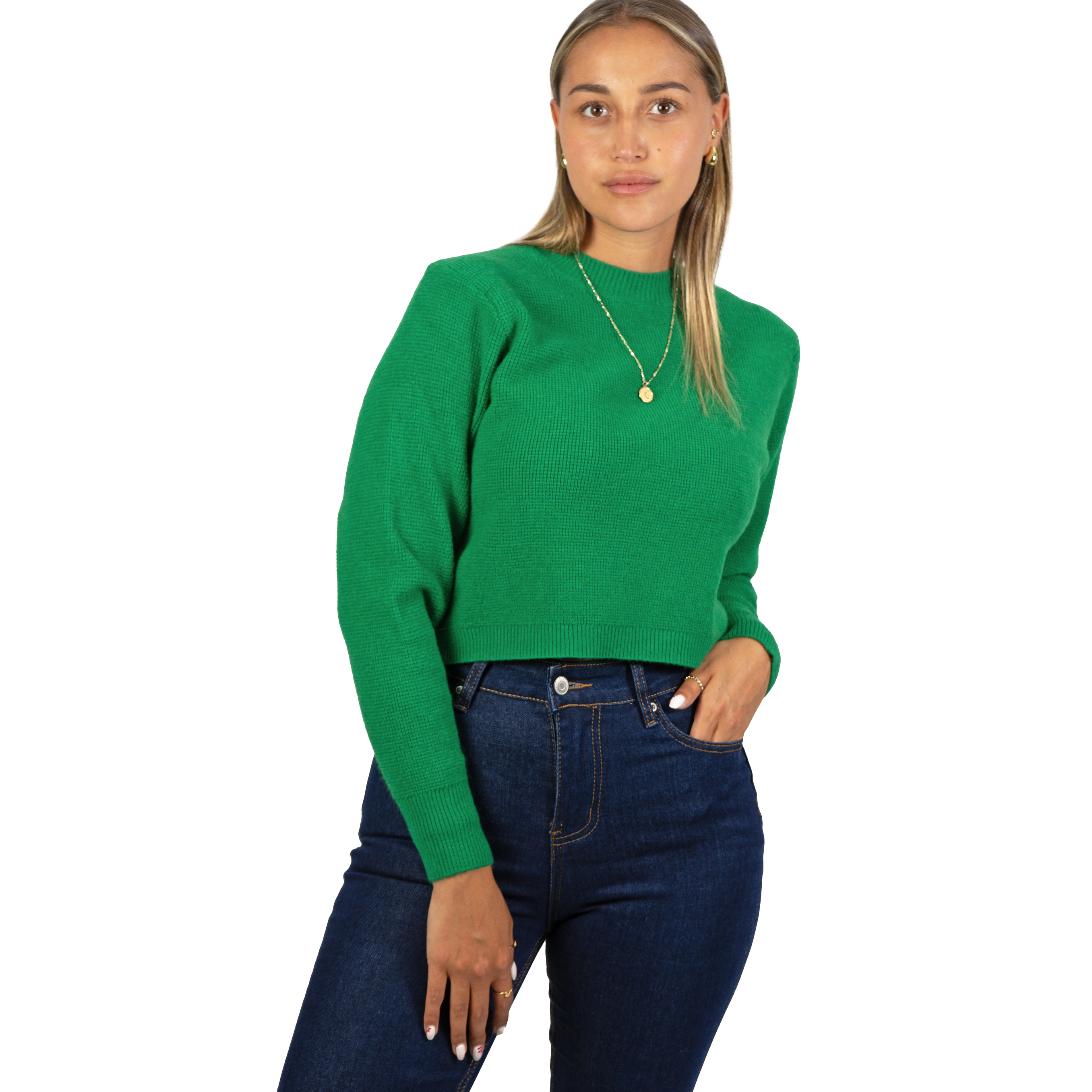 Chaleco mujer crop colores texturado Nissa 18