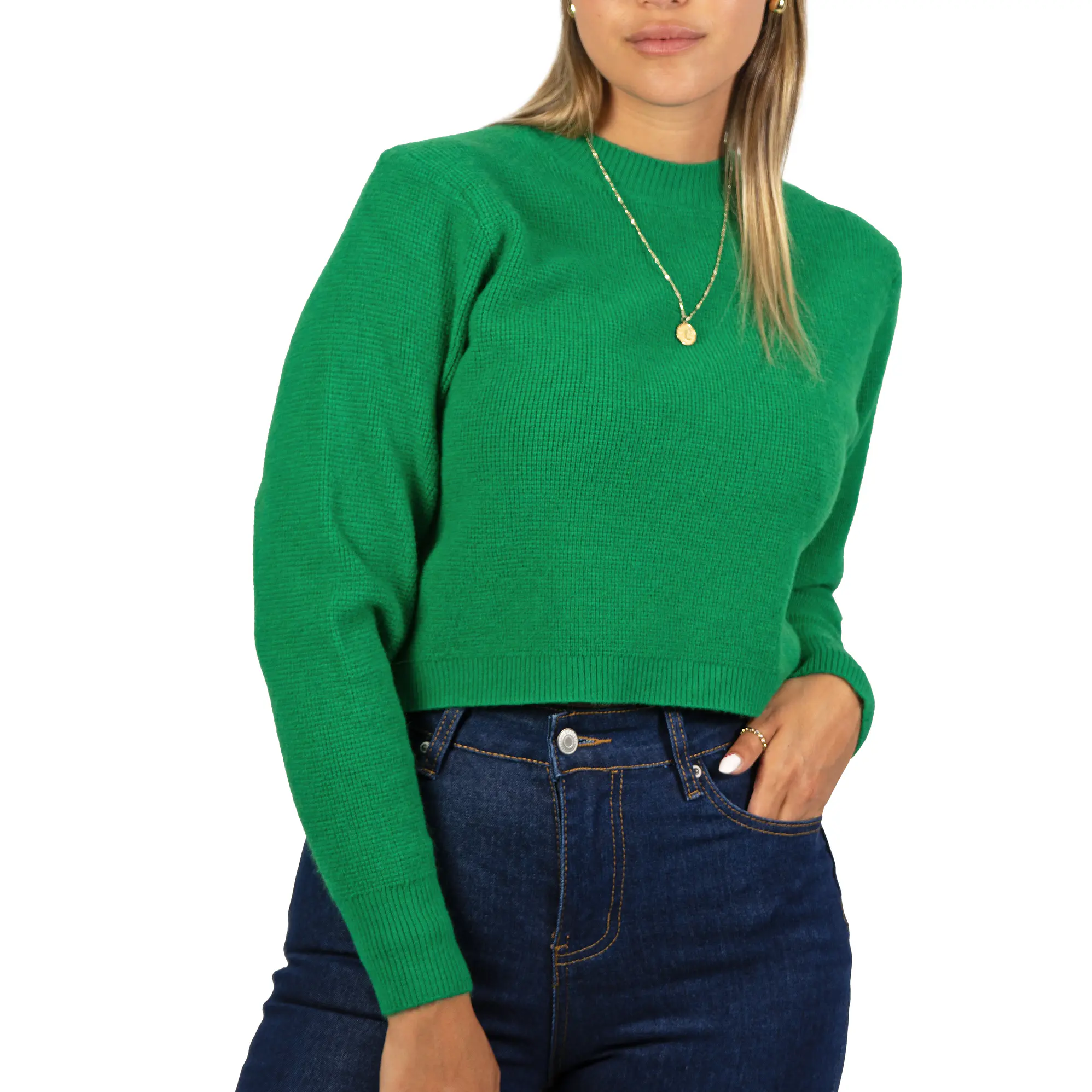 Chaleco mujer crop colores texturado Nissa 18