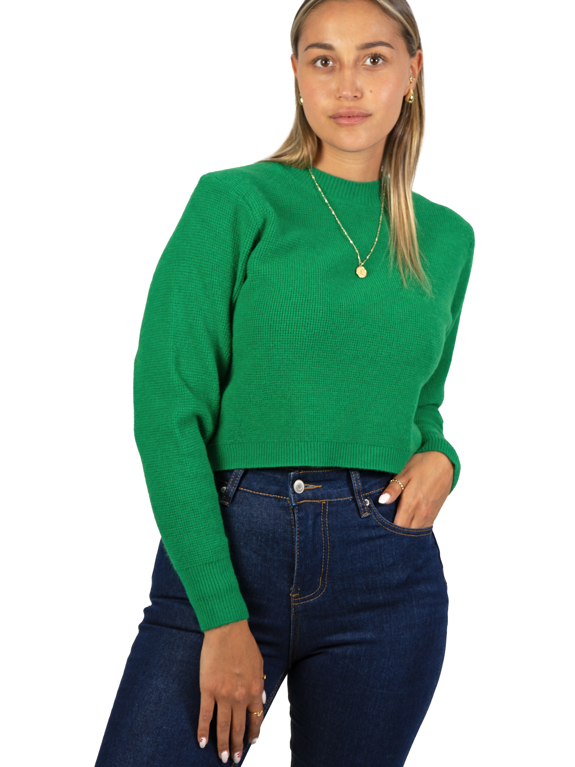 Chaleco mujer crop colores texturado Nissa 18