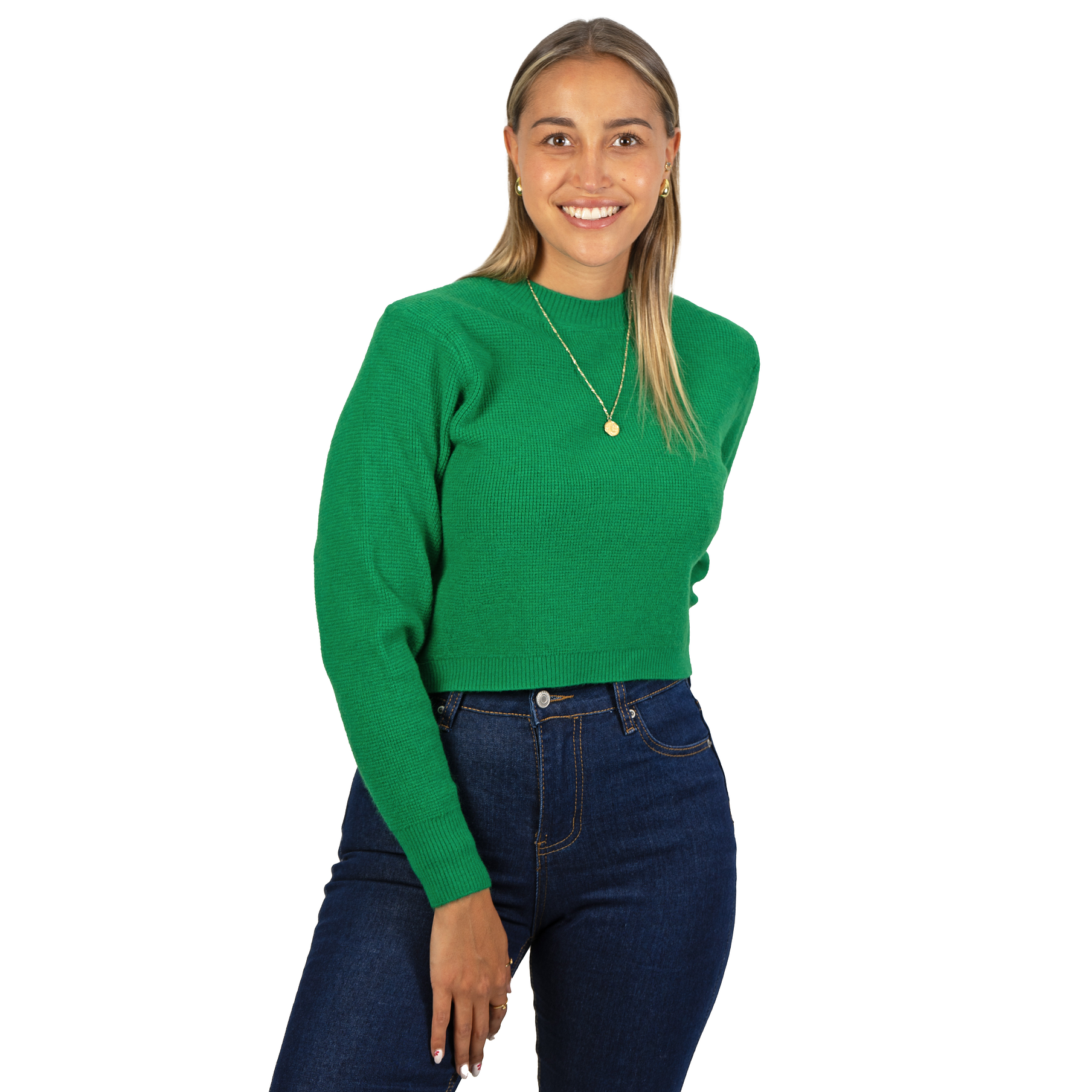 Chaleco mujer crop colores texturado Nissa 19