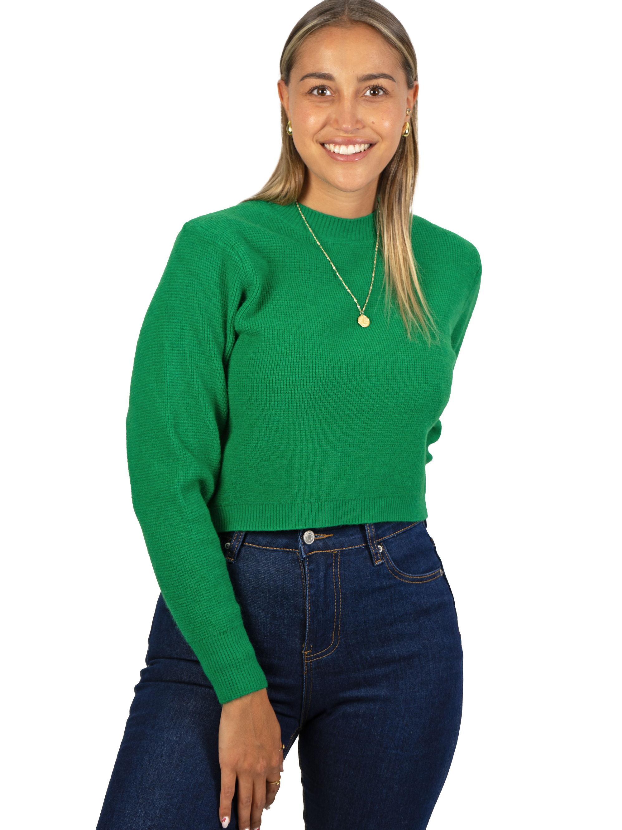 Chaleco mujer crop colores texturado Nissa 19