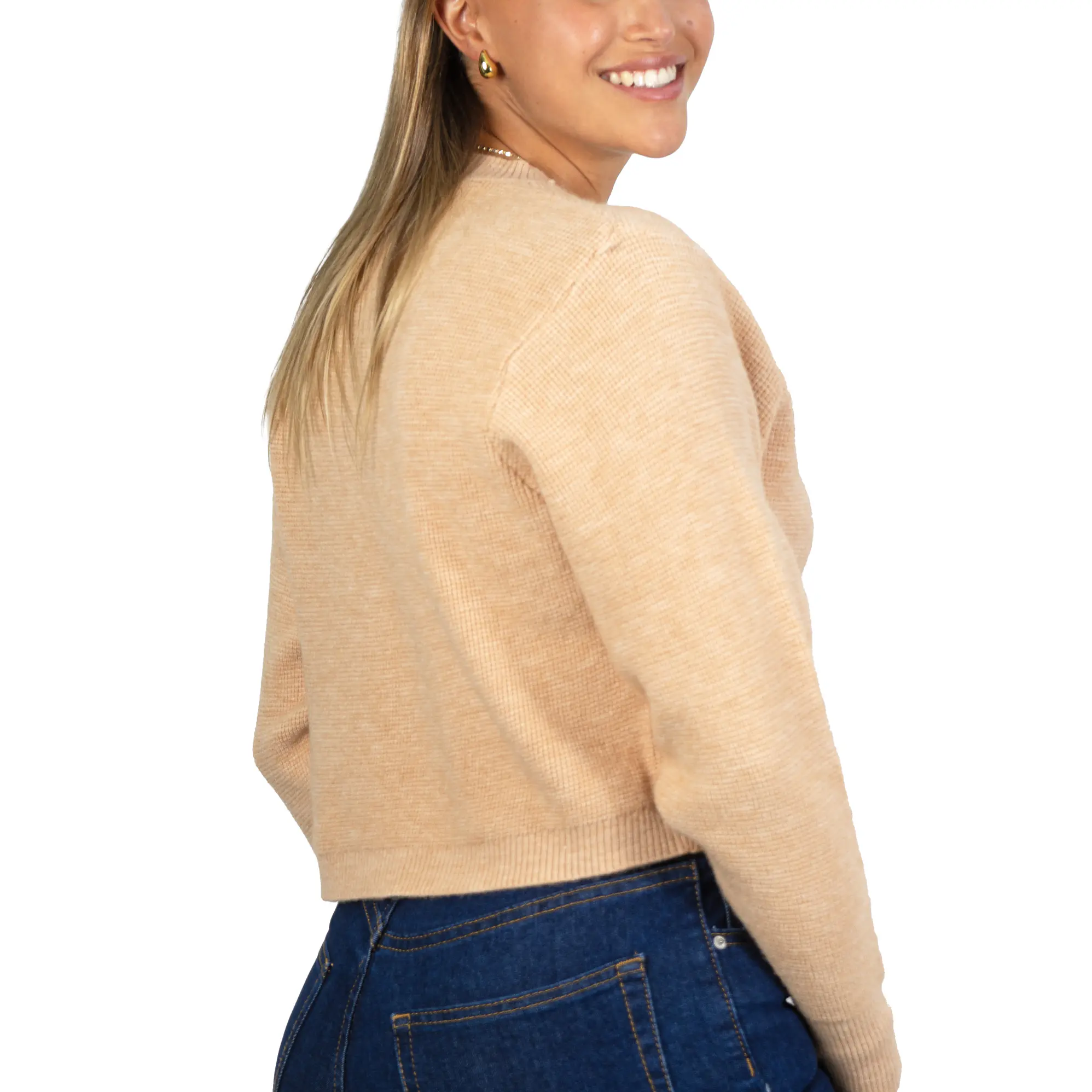 Chaleco mujer crop colores texturado Nissa 20