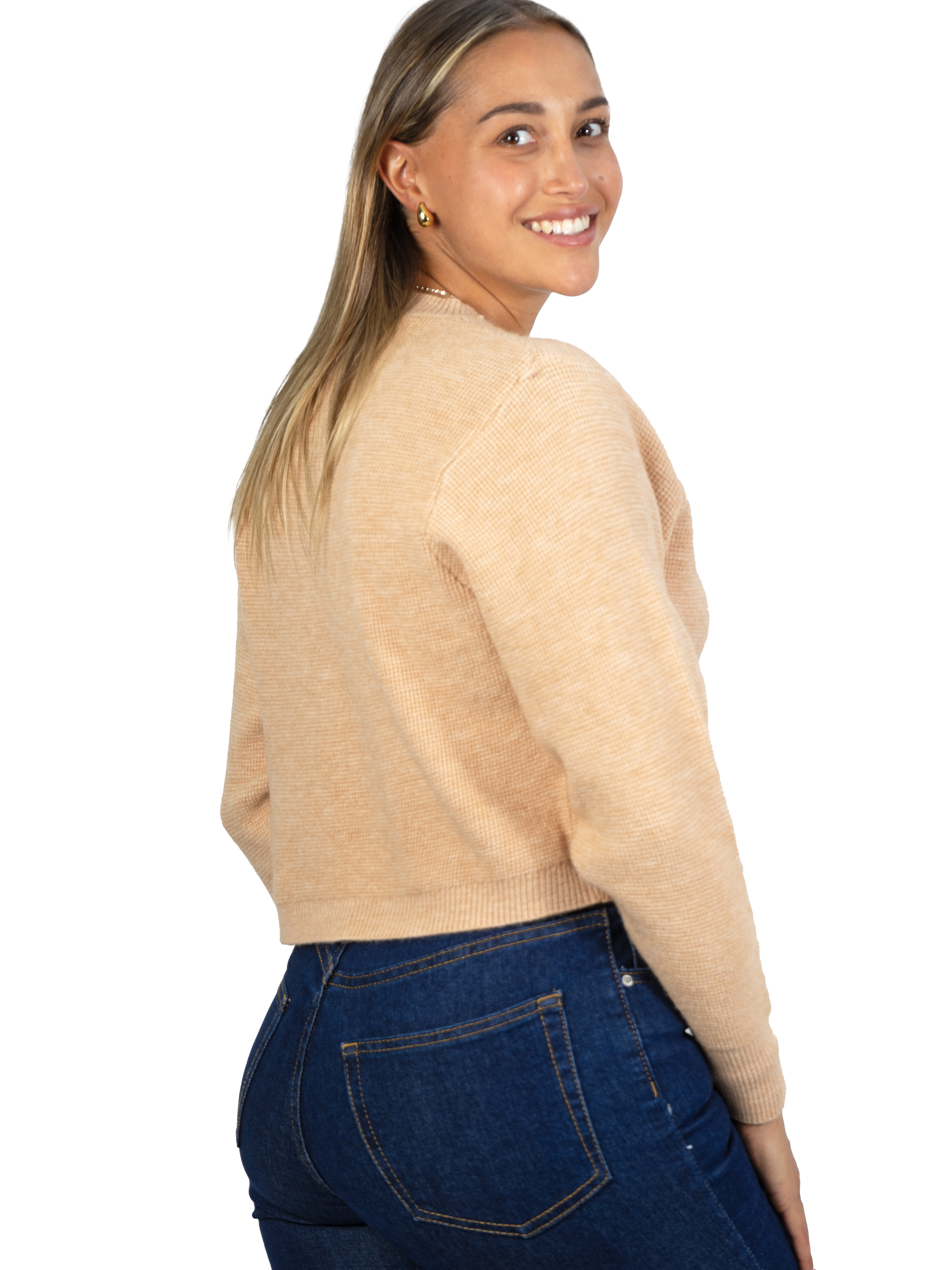 Chaleco mujer crop colores texturado Nissa 20