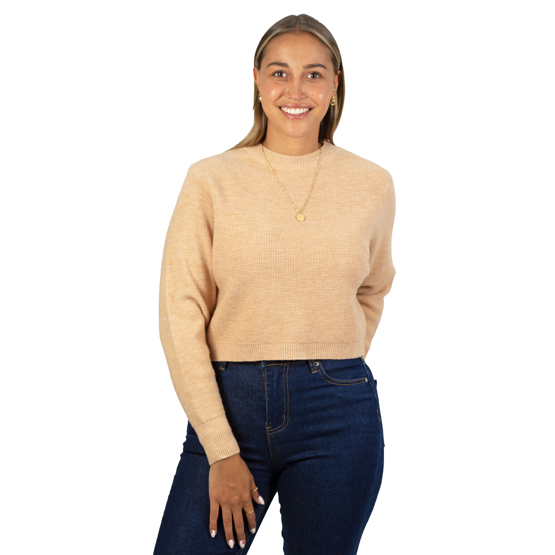 Chaleco mujer crop colores texturado Nissa 21