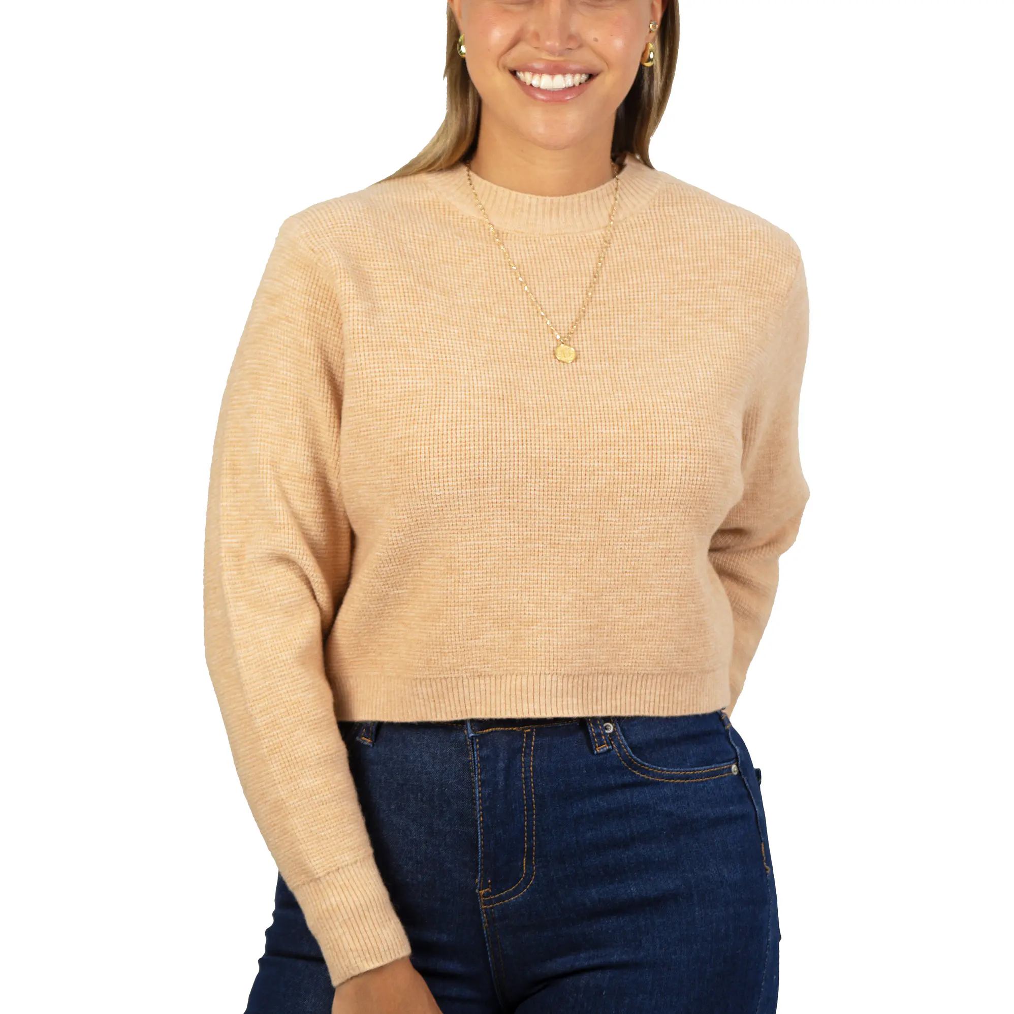 Chaleco mujer crop colores texturado Nissa 21