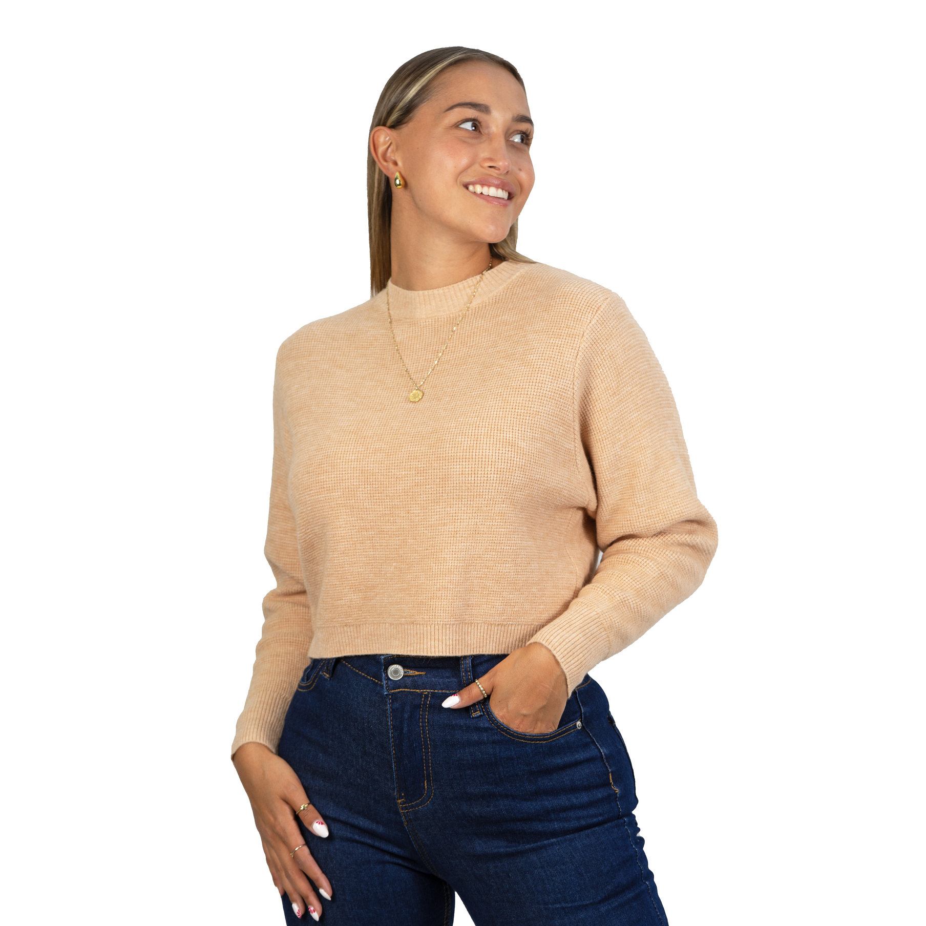 Chaleco mujer crop colores texturado Nissa 22