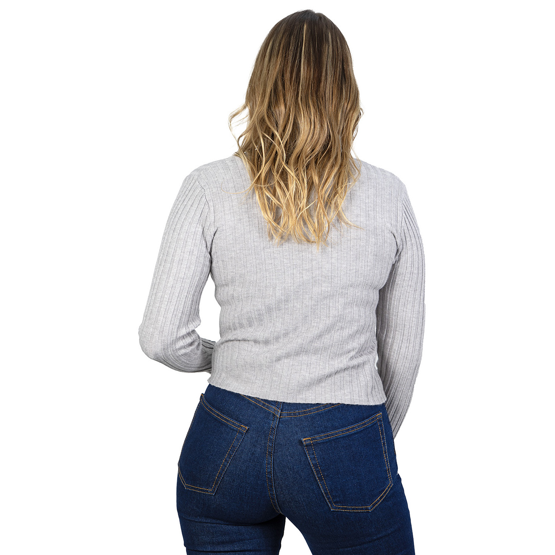 Sweater chaleco acanalado botón brillos Lau colores 3