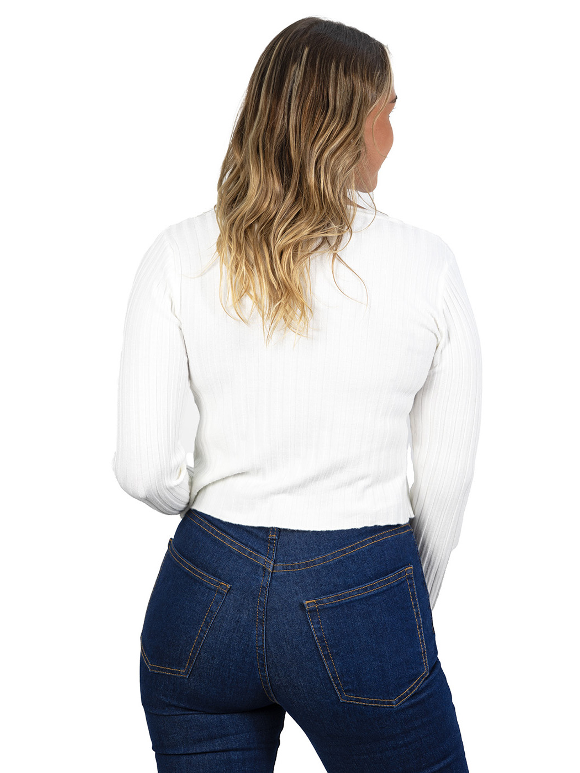 Sweater chaleco acanalado botón brillos Lau colores 8