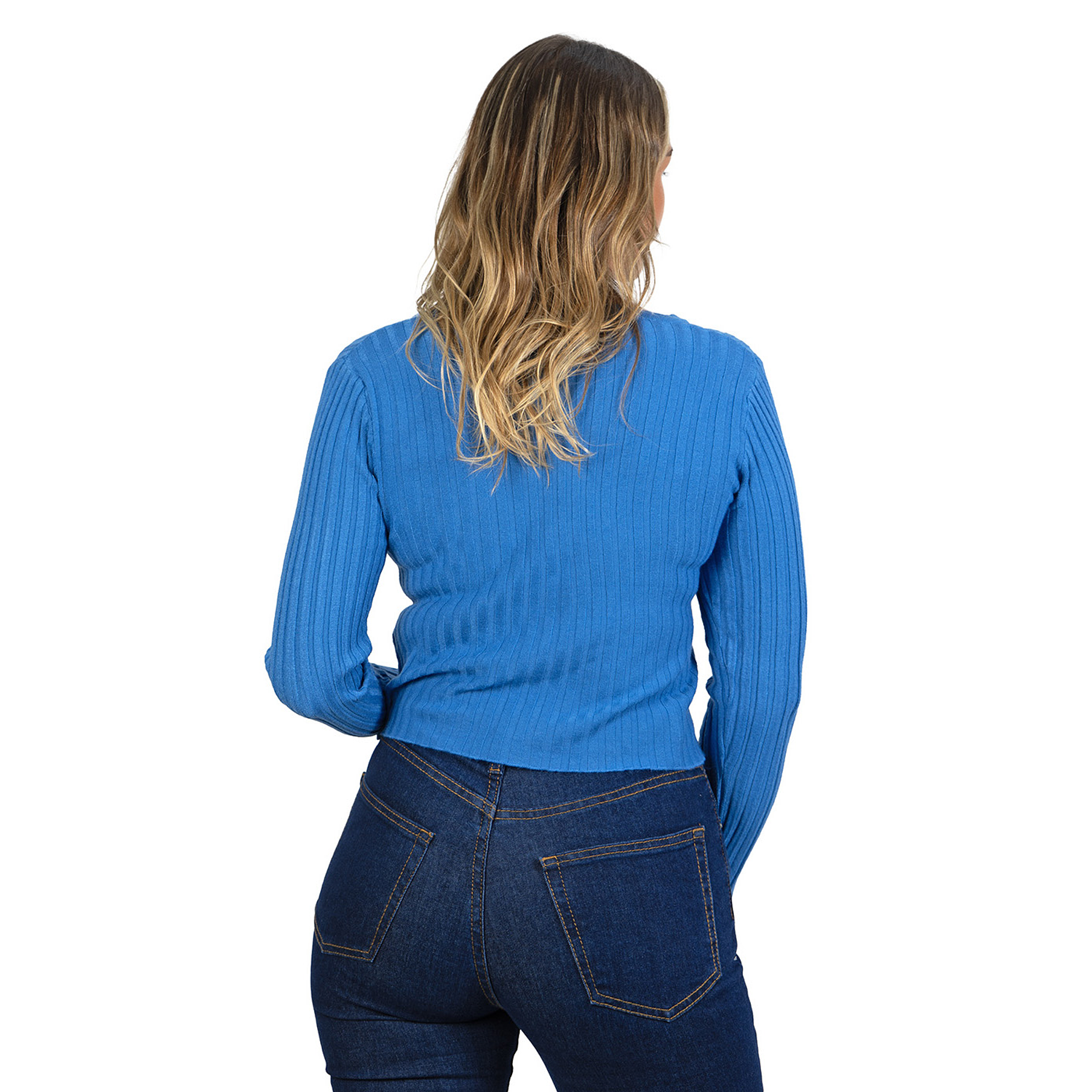 Sweater chaleco acanalado botón brillos Lau colores 14