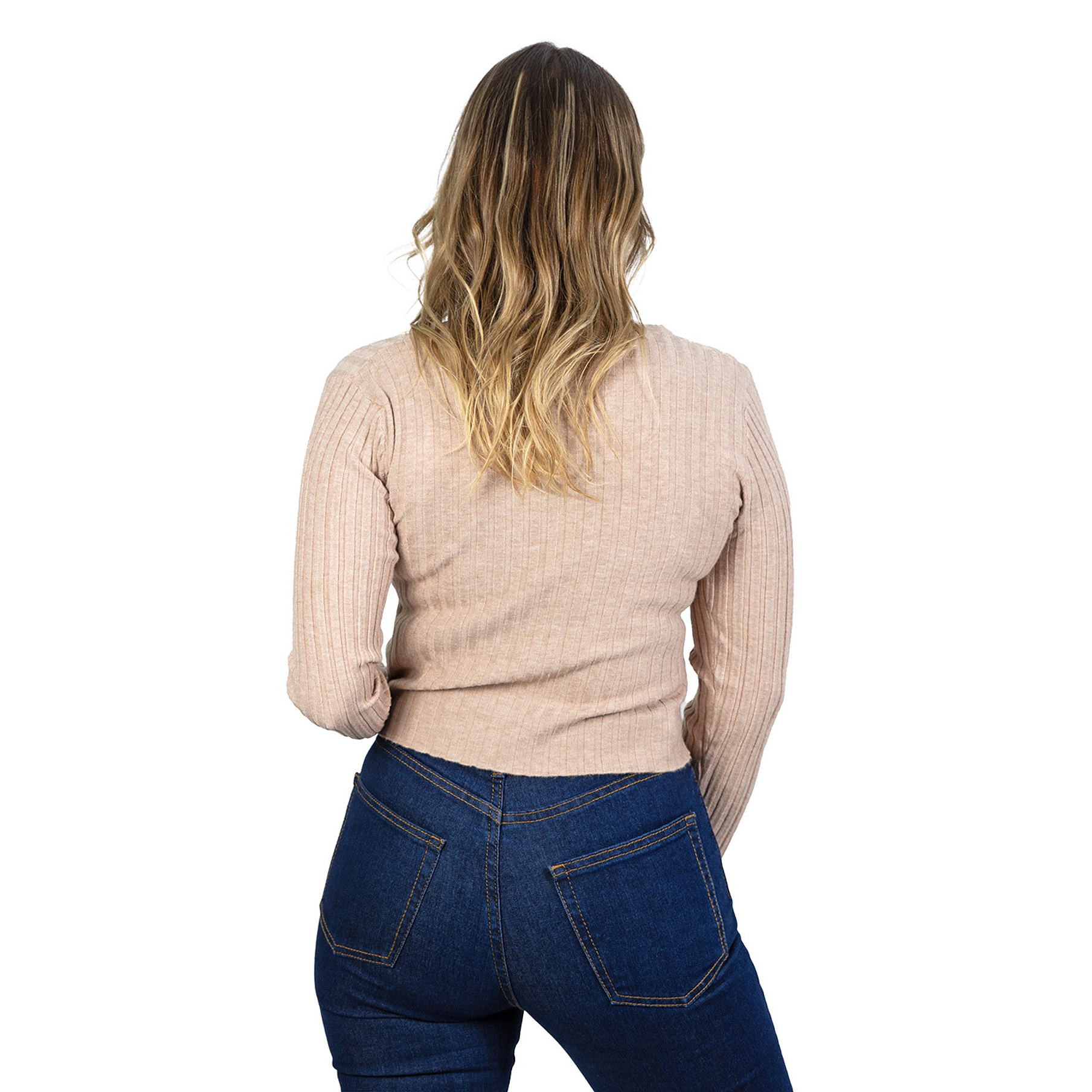 Sweater chaleco acanalado botón brillos Lau colores 17