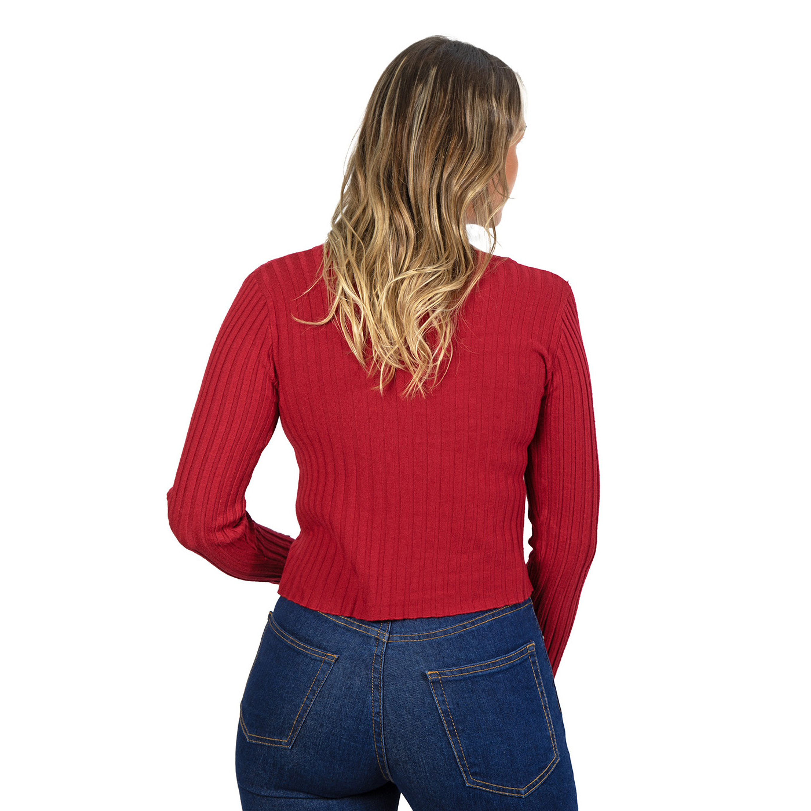 Sweater chaleco acanalado botón brillos Lau colores 22