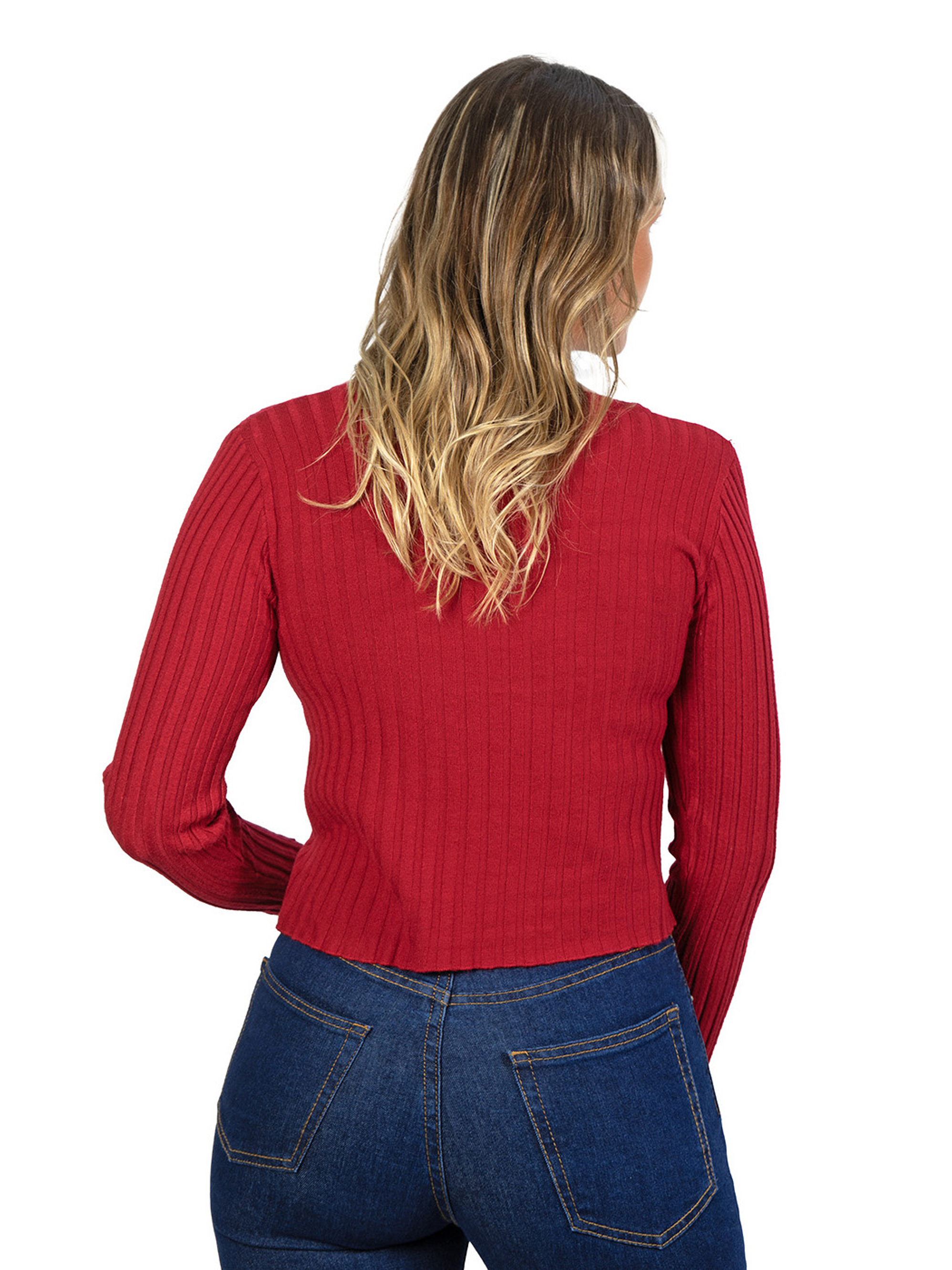 Sweater chaleco acanalado botón brillos Lau colores 22