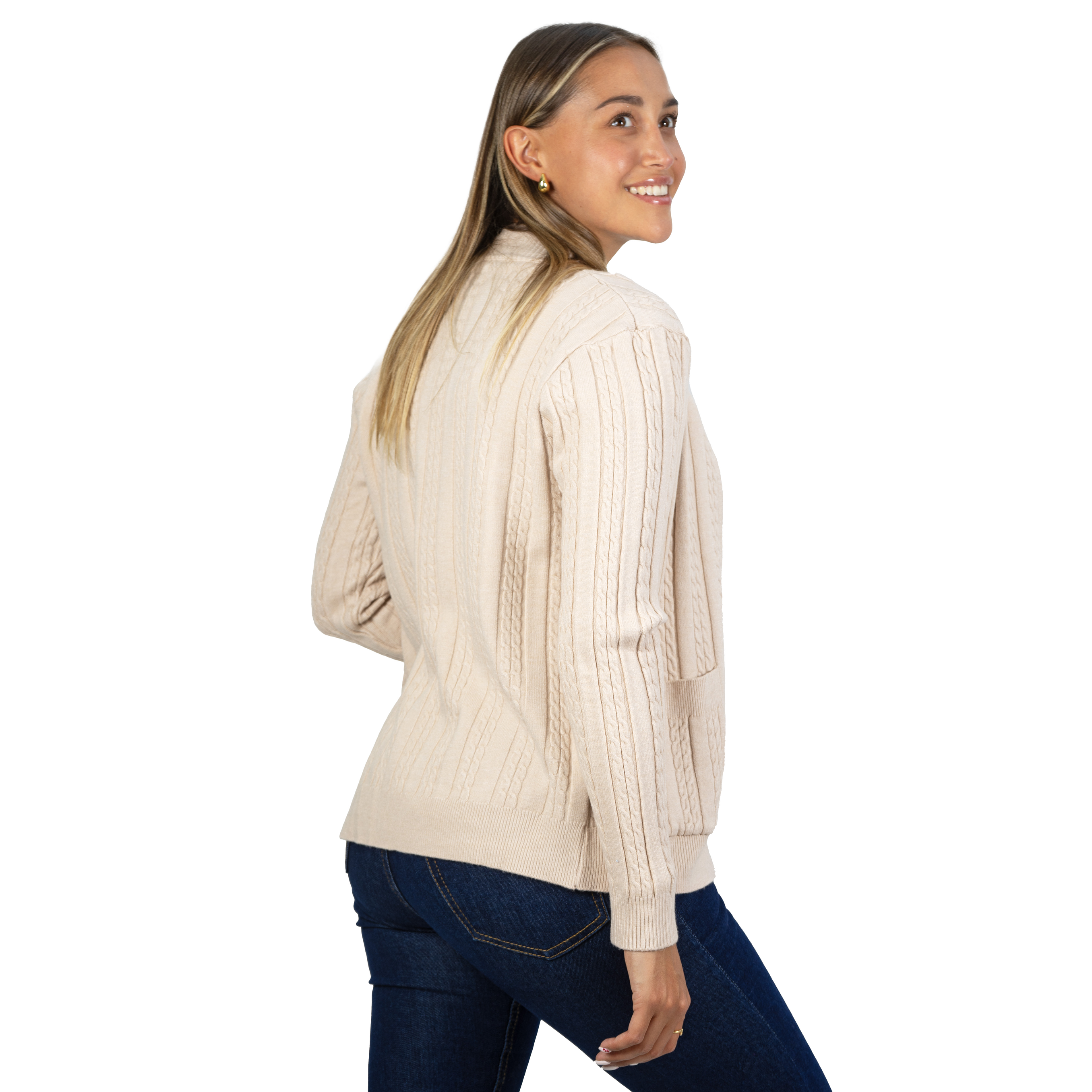 Chaleco mujer cierre texturado colores 19