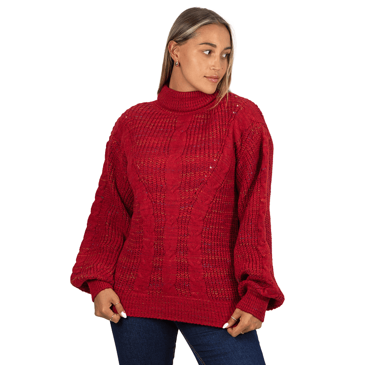 Chaleco mujer lana reciclada jaspeado manga englobada colores 23