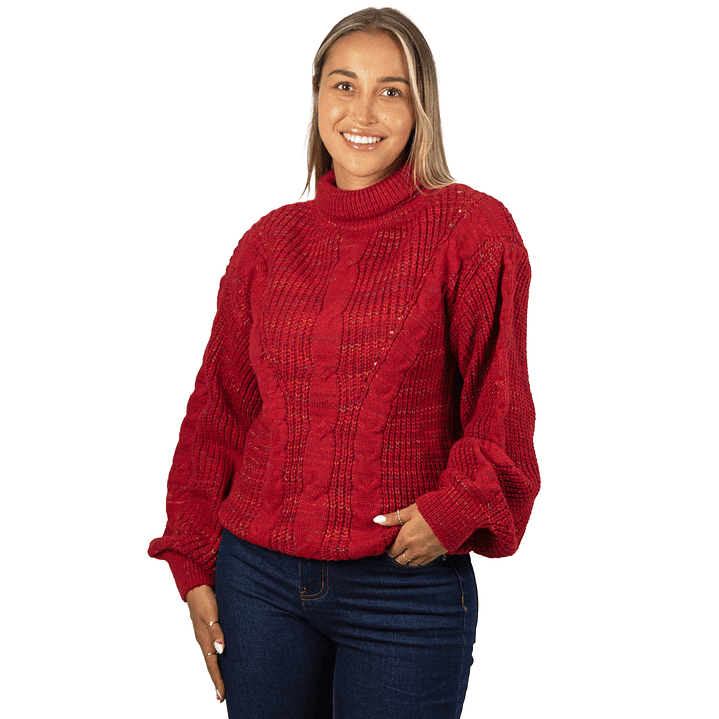 Chaleco mujer lana reciclada jaspeado manga englobada colores 25