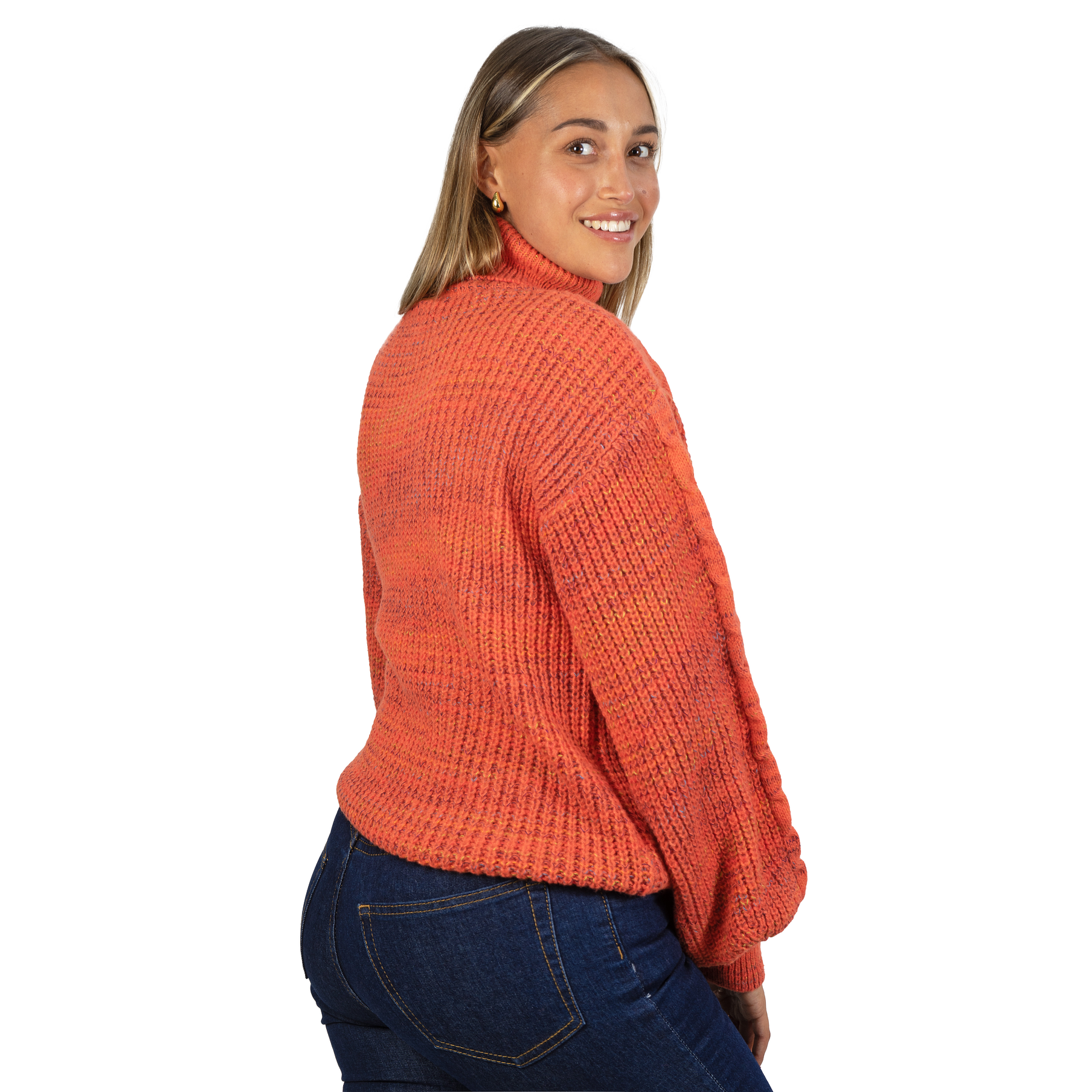 Chaleco mujer lana reciclada jaspeado manga englobada colores 26