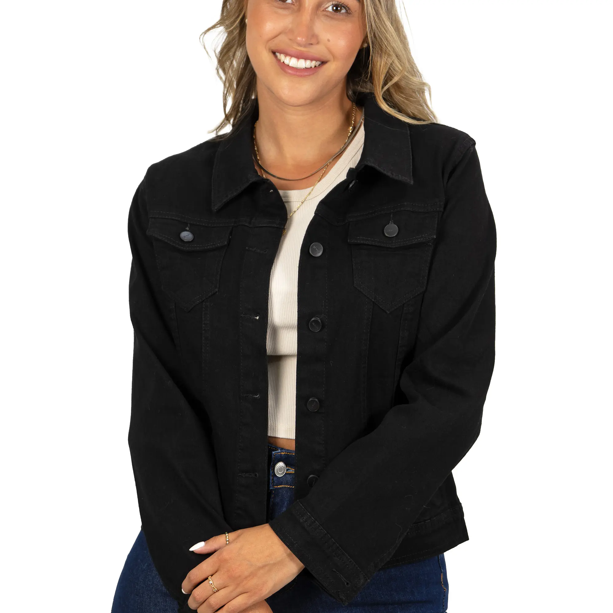 Chaqueta Mezclilla Denim Negro 2