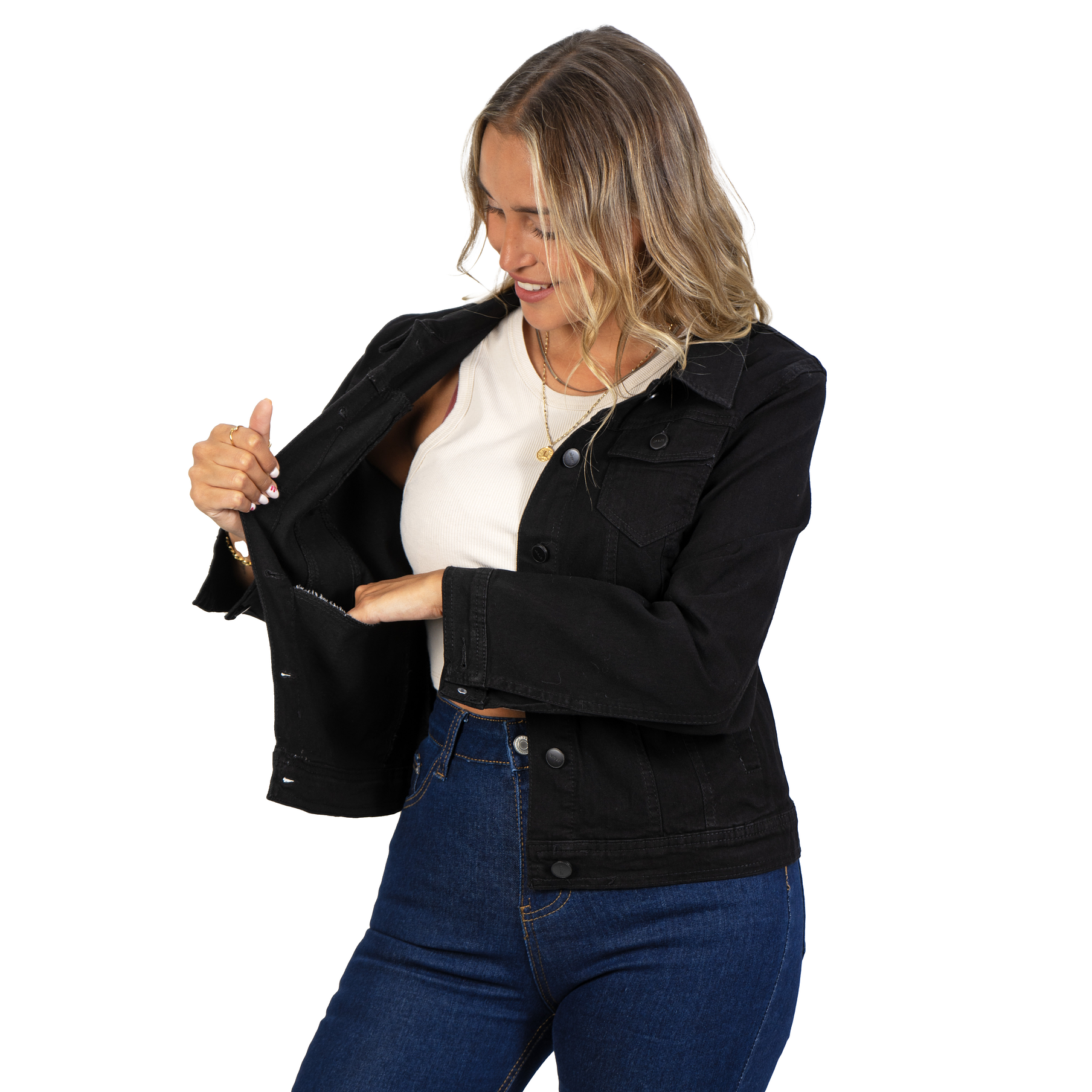 Chaqueta Mezclilla Denim Negro 3