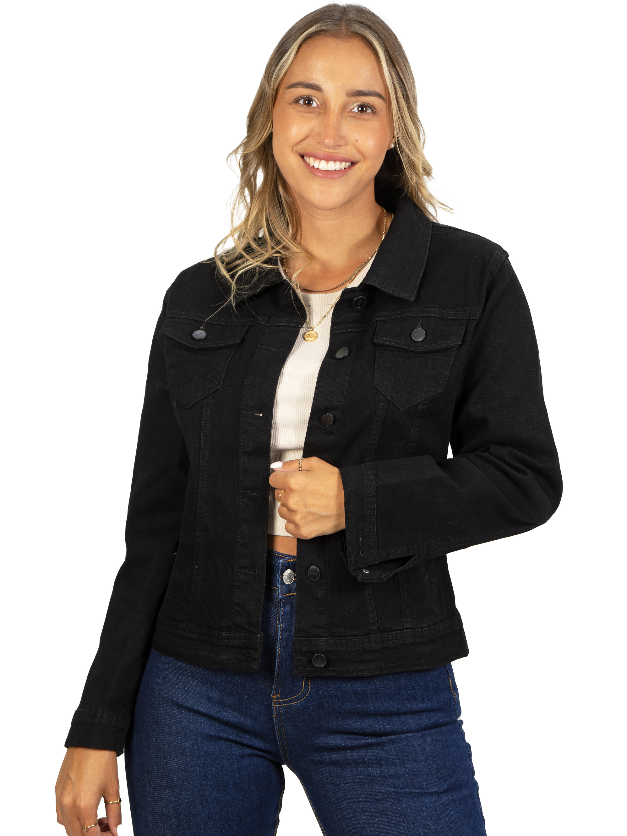 Chaqueta Mezclilla Denim Negro 1