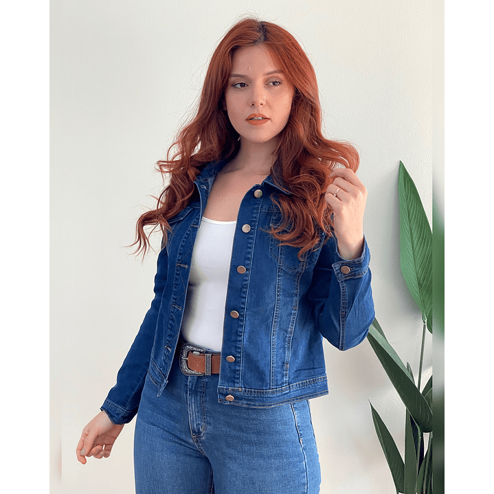 Chaqueta Mezclilla Denim Azul Oscuro 2