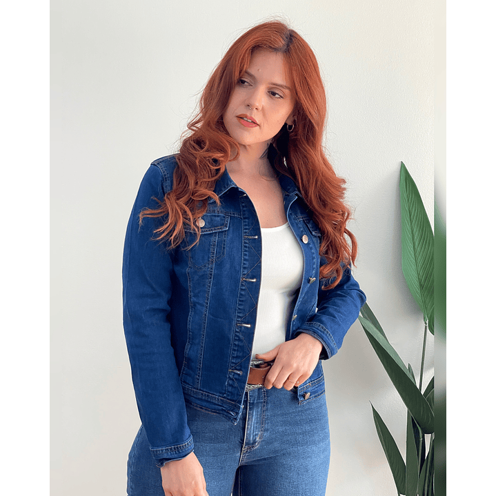 Chaqueta Mezclilla Denim Azul Oscuro 3