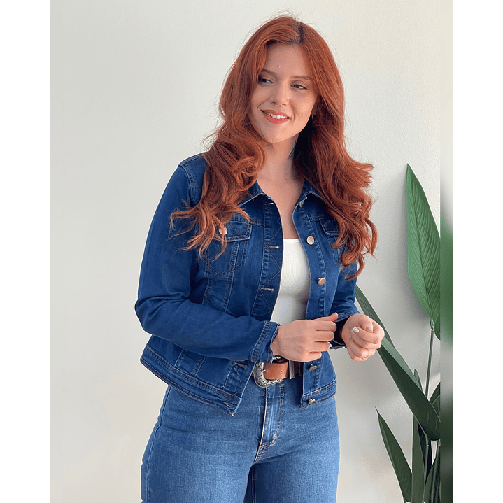 Chaqueta Mezclilla Denim Azul Oscuro 1