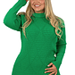 Sweater mujer texturado colores lineas extra linda - Miniatura 8