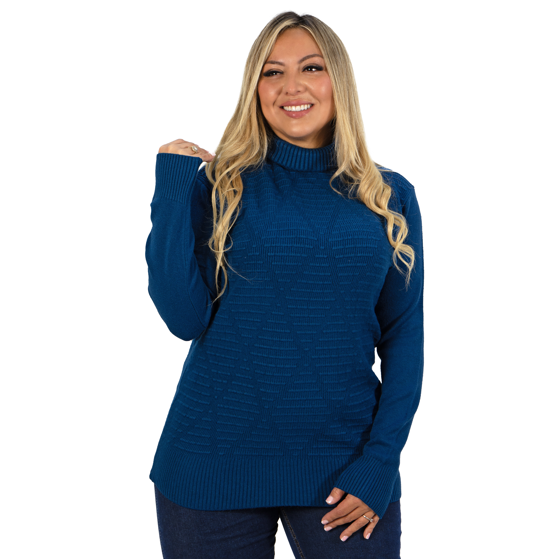 Sweater mujer texturado colores lineas extra linda 9