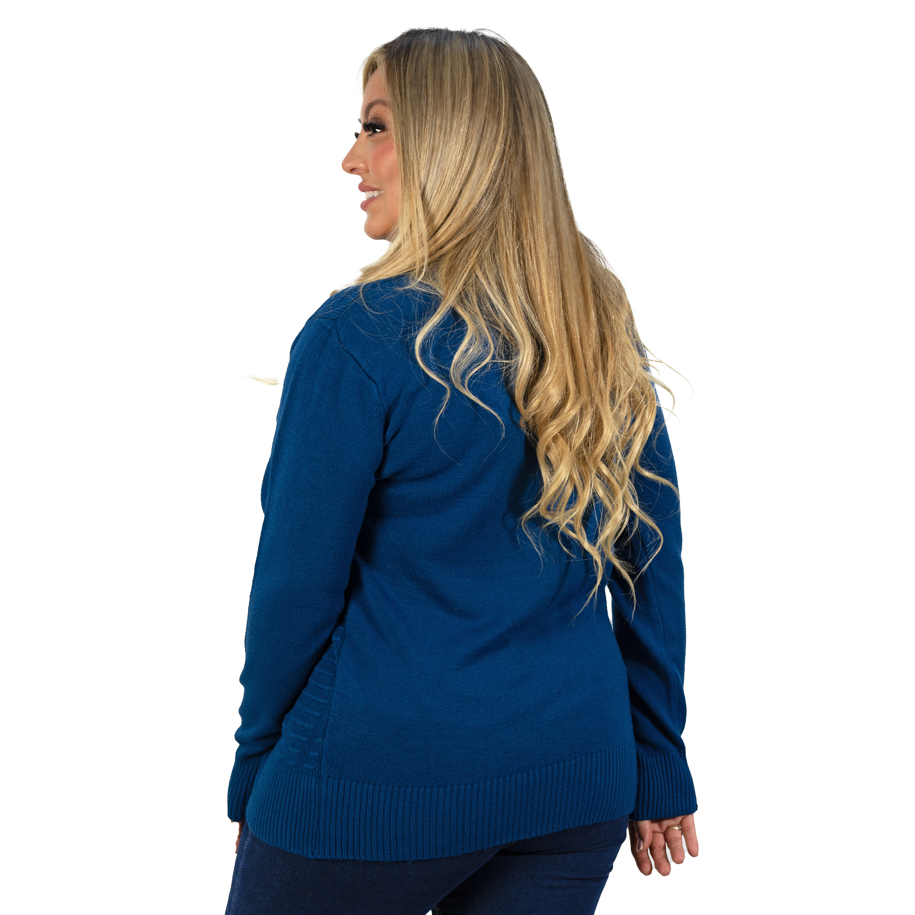 Sweater mujer texturado colores lineas extra linda 10