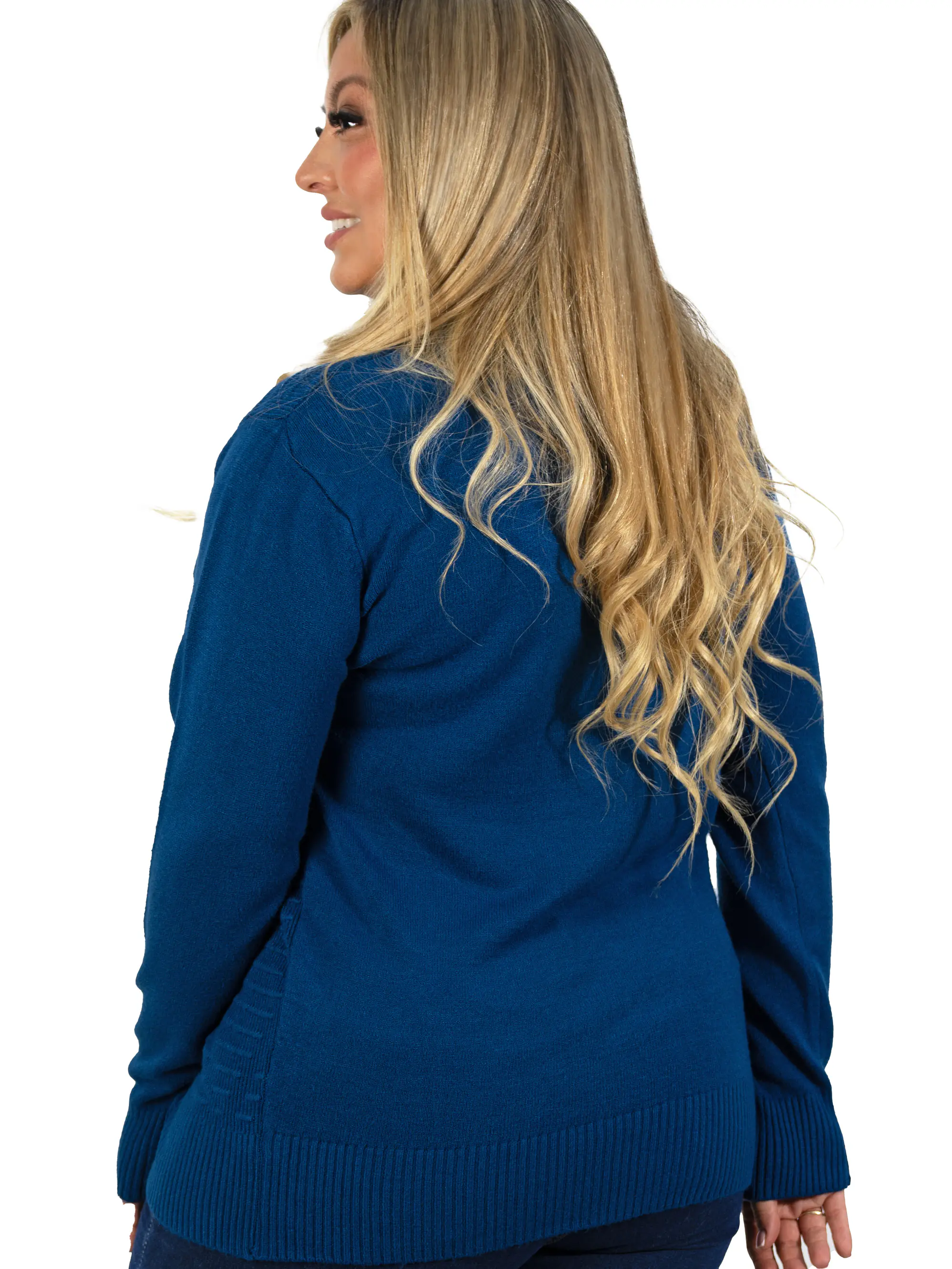 Sweater mujer texturado colores lineas extra linda 10