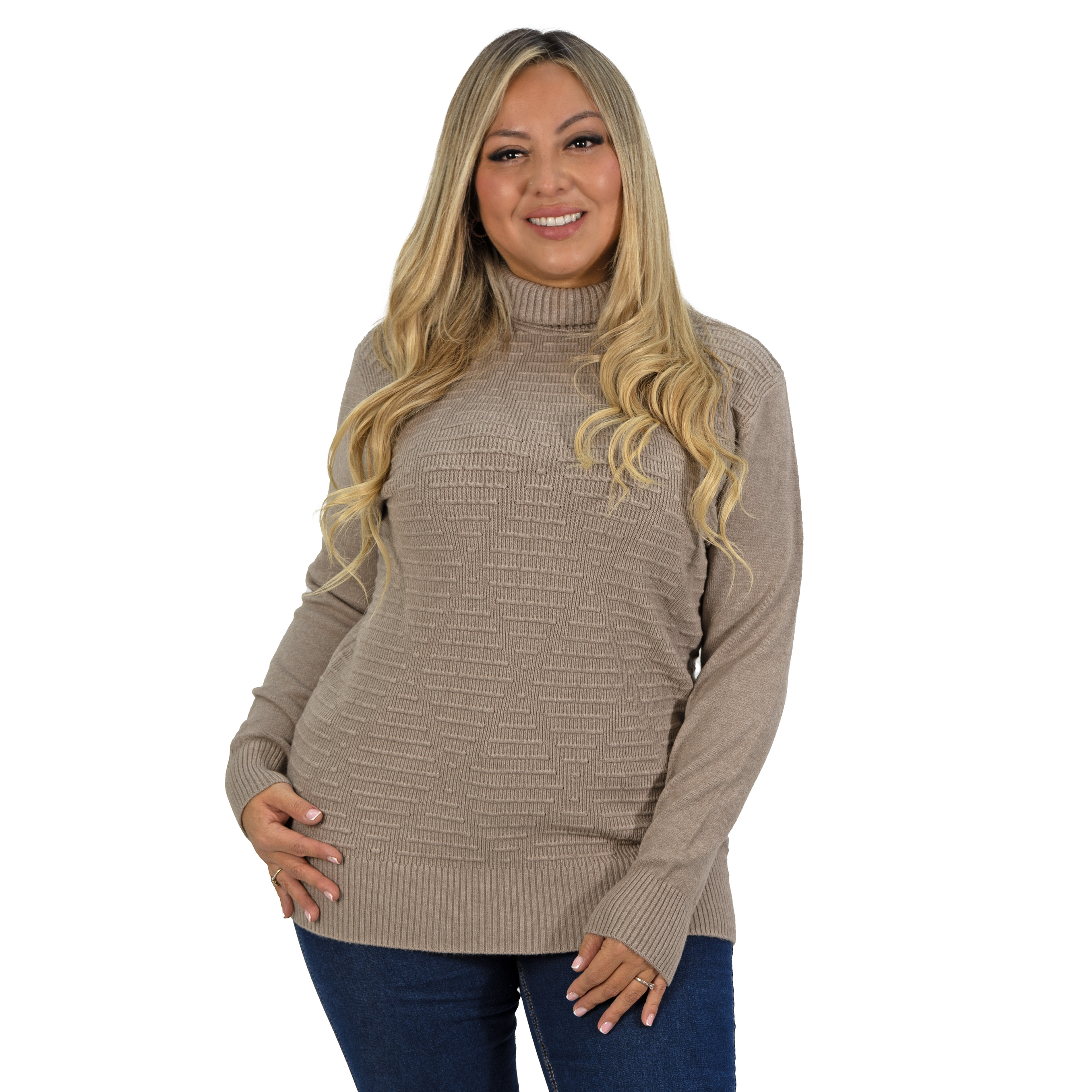 Sweater mujer texturado colores lineas extra linda 4
