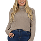 Sweater mujer texturado colores lineas extra linda - Miniatura 5