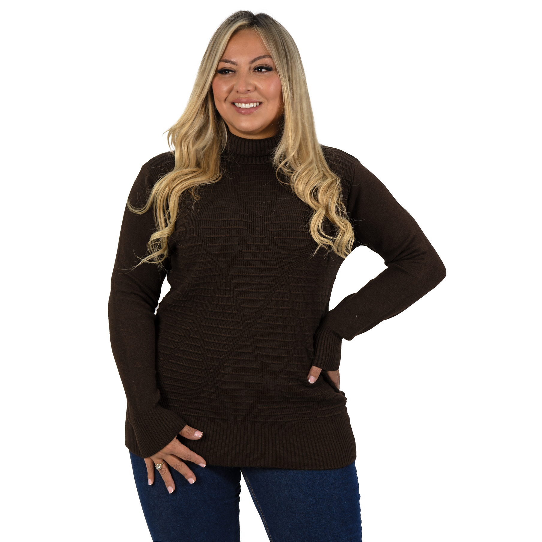 Sweater mujer texturado colores lineas extra linda 1